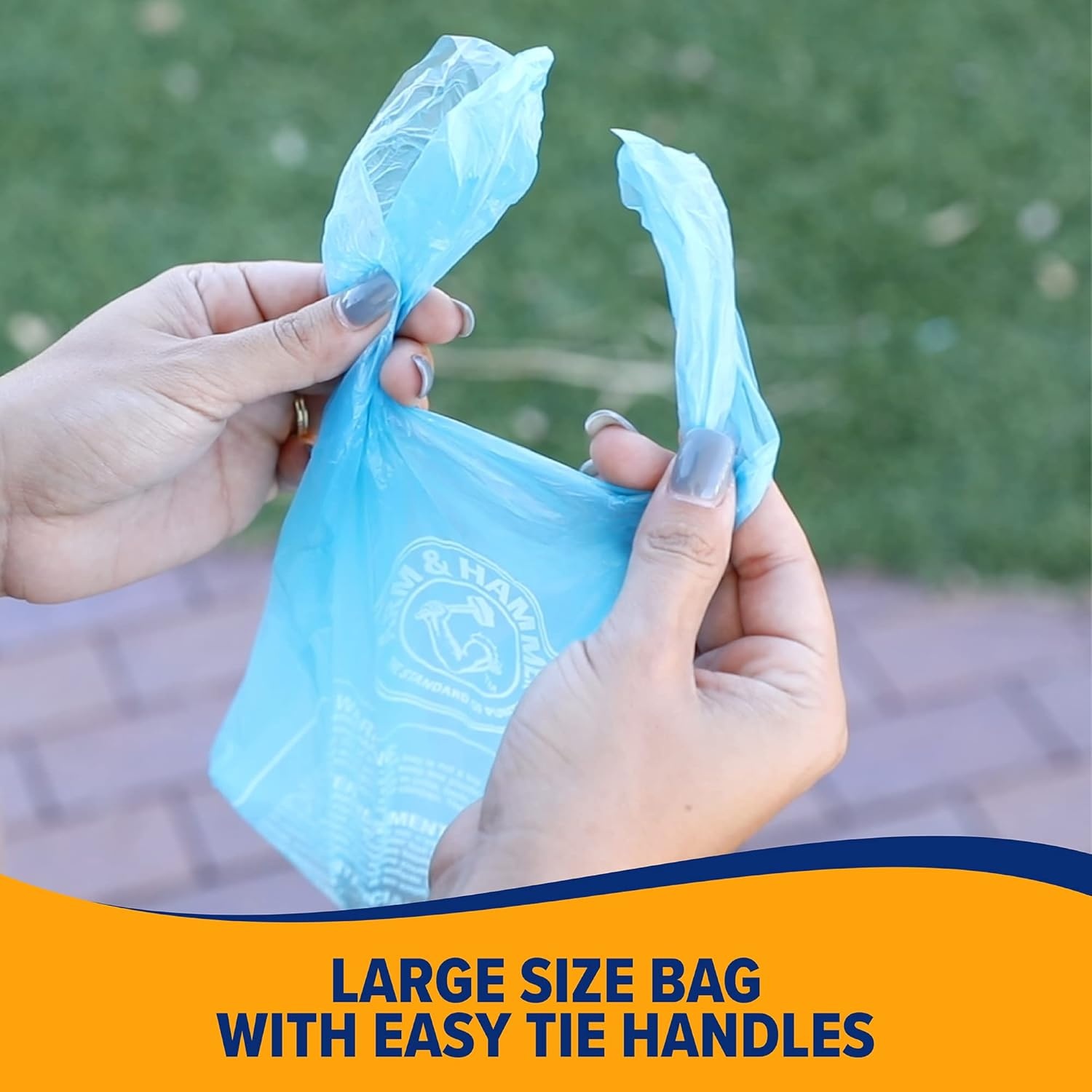 image:imageARM amp HAMMER 71041 EasyTie Waste Bags Blue 75 Count Pack of 175 Count Pack of 1