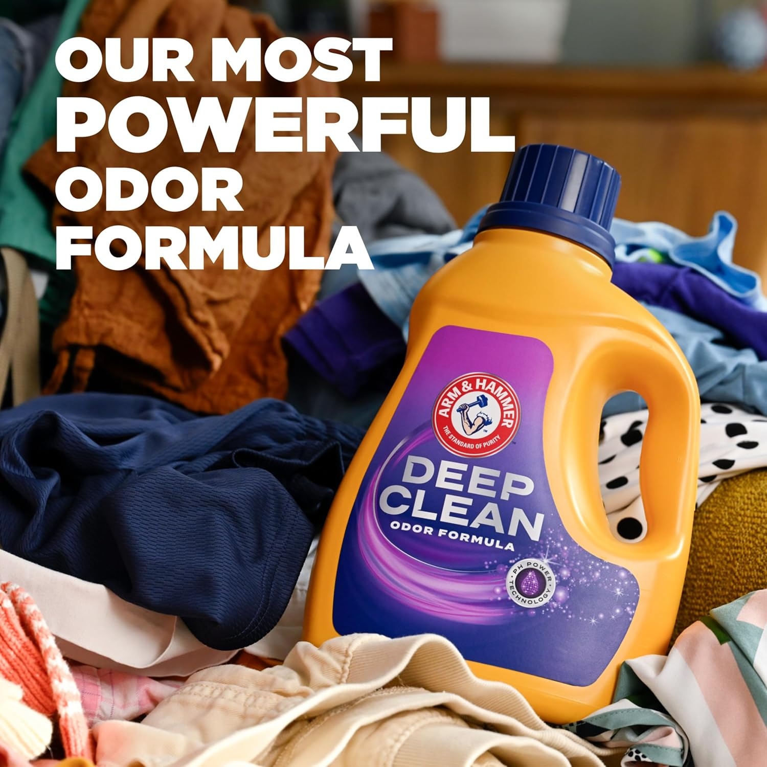 image:imageARM amp HAMMER Deep Clean Odor Formula Laundry Detergent Power Paks 21 ctRadiant Burst
