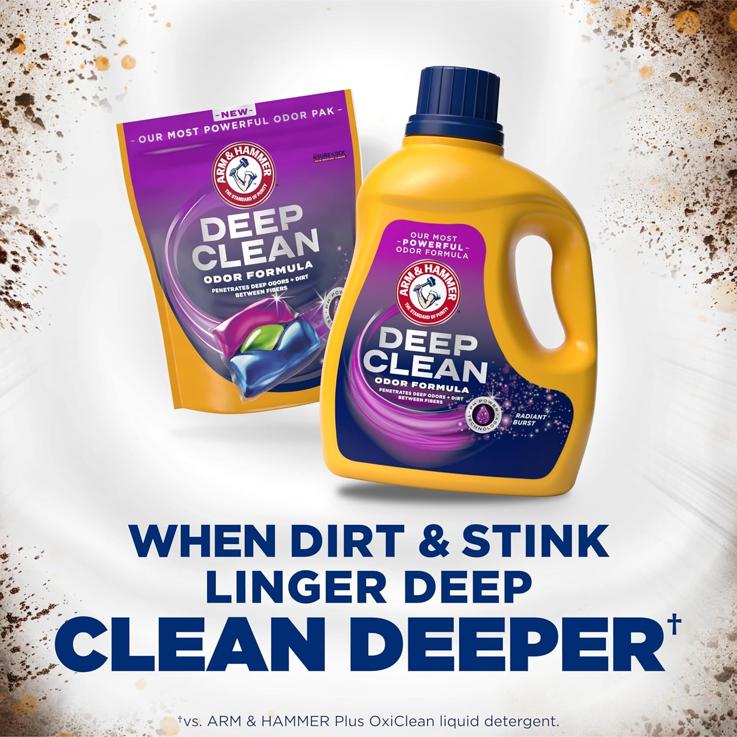 image:imageARM amp HAMMER Deep Clean Odor Formula Liquid Laundry Detergent 102 fl oz 68 LoadsRadiant Burst