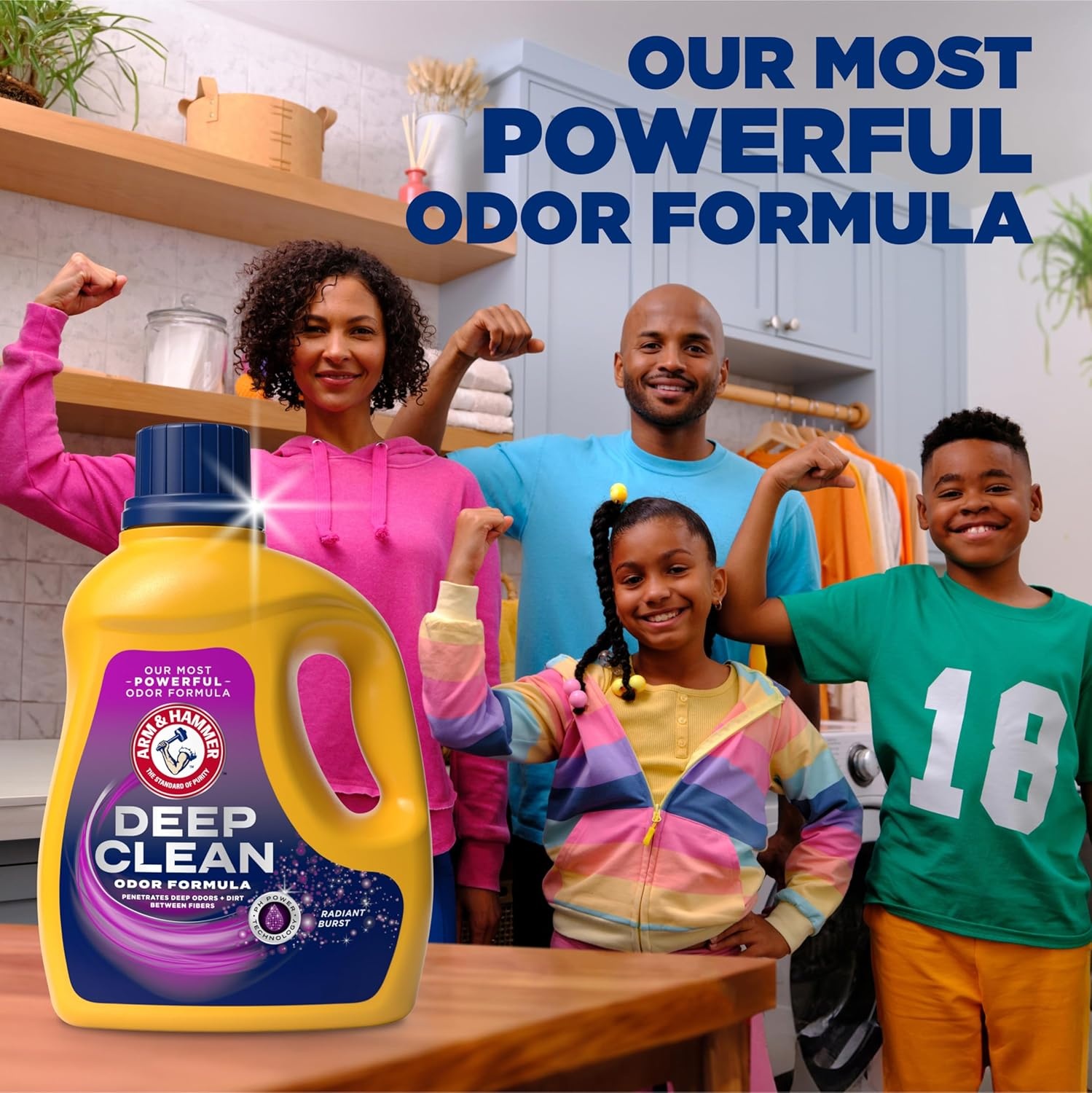 image:imageARM amp HAMMER Deep Clean Odor Formula Liquid Laundry Detergent 102 fl oz 68 LoadsRadiant Burst