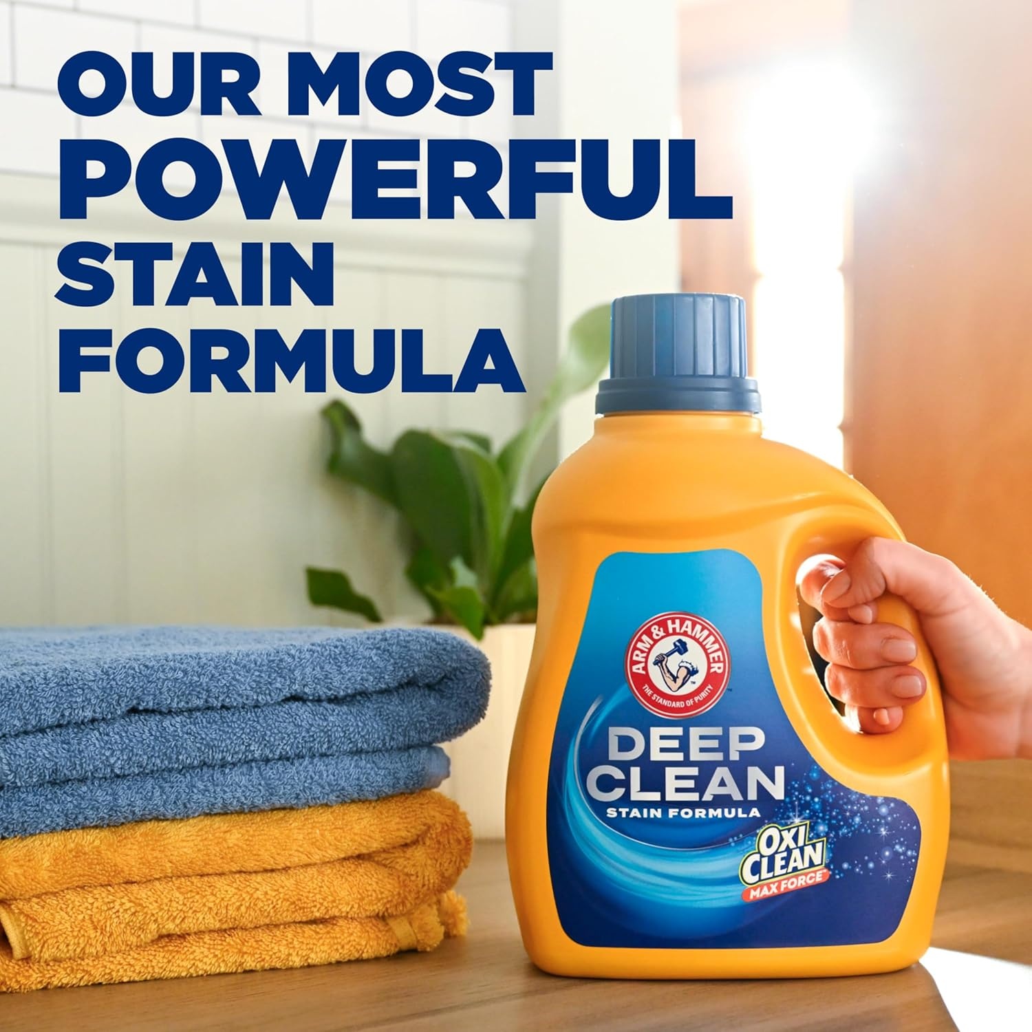 image:imageARM amp HAMMER Deep Clean Stain Formula Laundry Detergent Power Paks Sparkling Clean Scent 32 Count 32 LoadsClean Brust