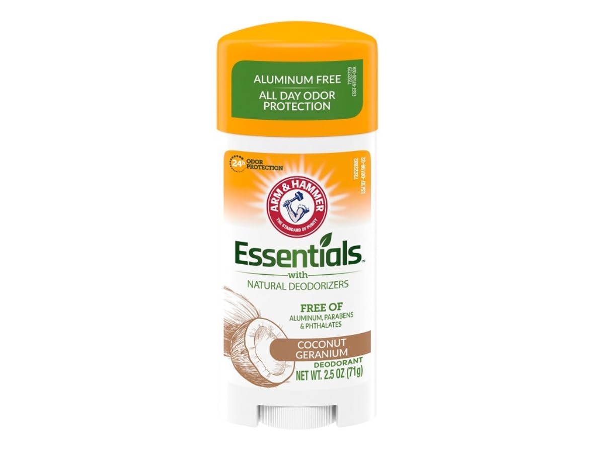 image:imageARM amp HAMMER Essentials Deodorant Made with Natural Deodorizers Coconut Geranium Free From Aluminum Parabens amp Phthalates 25 oz Pack of 2Coconut