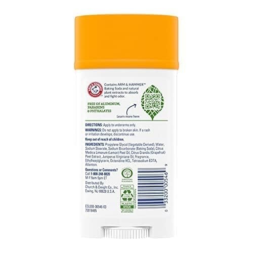 image:imageARM amp HAMMER Essentials Deodorant Clean Juniper Berry Wide Stick Made with Natural Deodorizers Free From Aluminum Parabens amp Phthalates 25 oz Pack of 2Juniper Berry