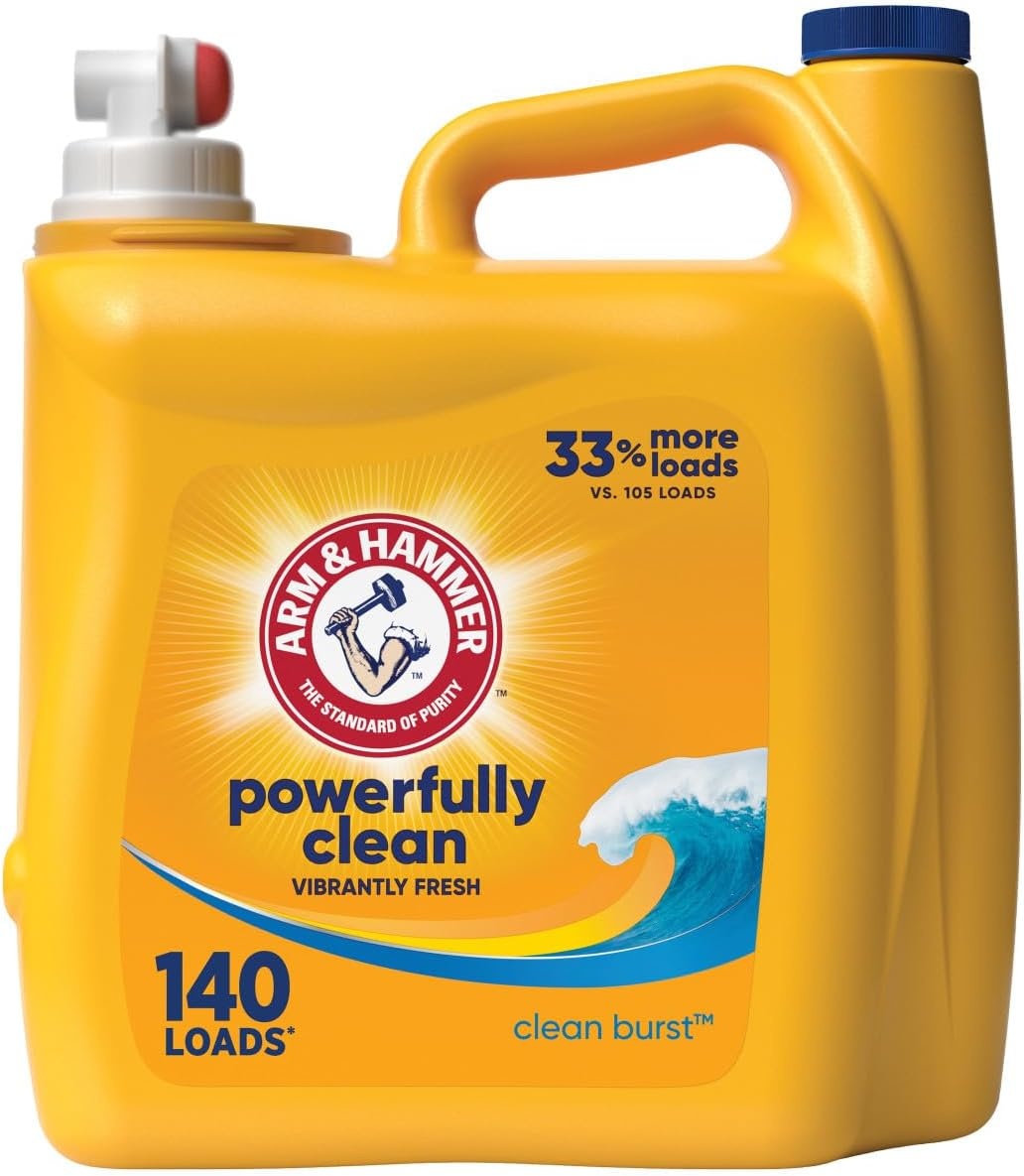 image:imageARM amp HAMMER Liquid Laundry Detergent Clean Burst Fresh 200 fl oz 200 Loads HE Laundry Detergent LiquidClean Burst