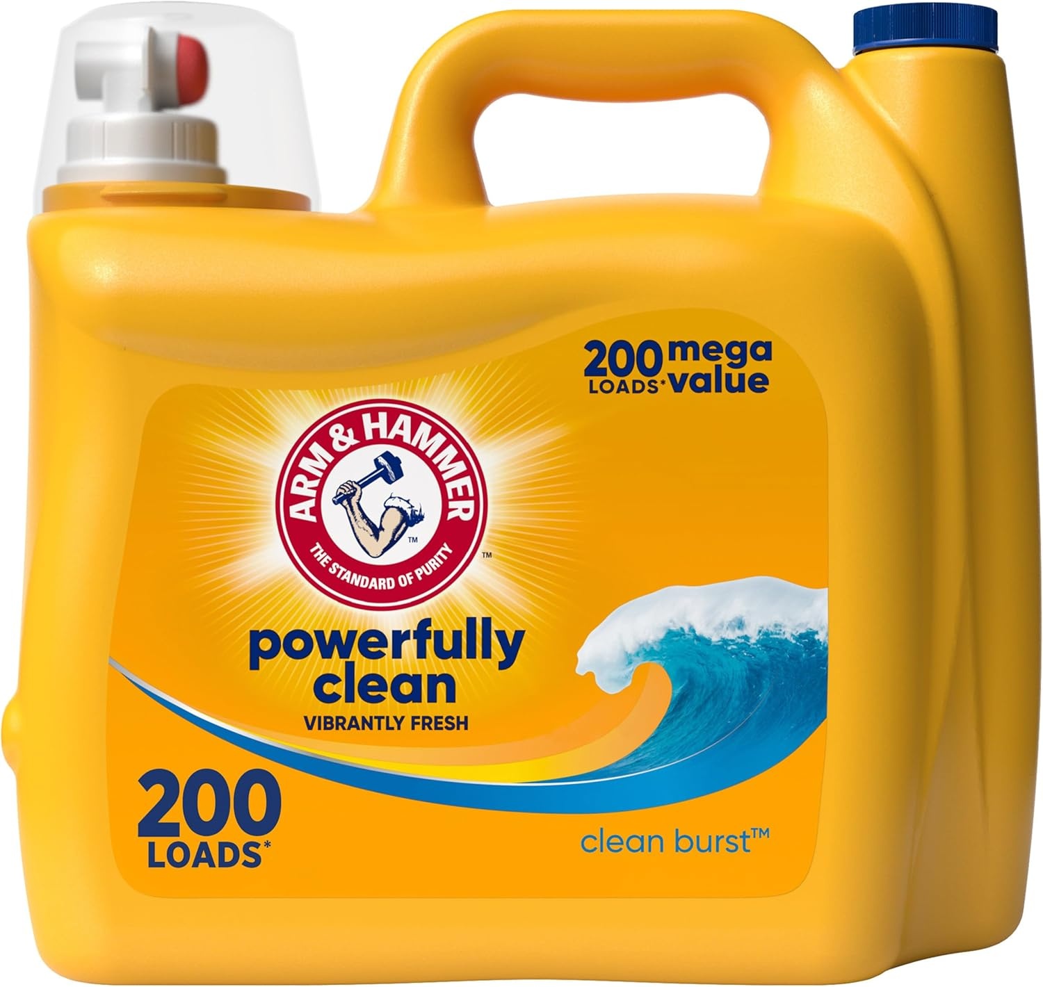 image:imageARM amp HAMMER Liquid Laundry Detergent Clean Burst Fresh 200 fl oz 200 Loads HE Laundry Detergent LiquidClean Burst