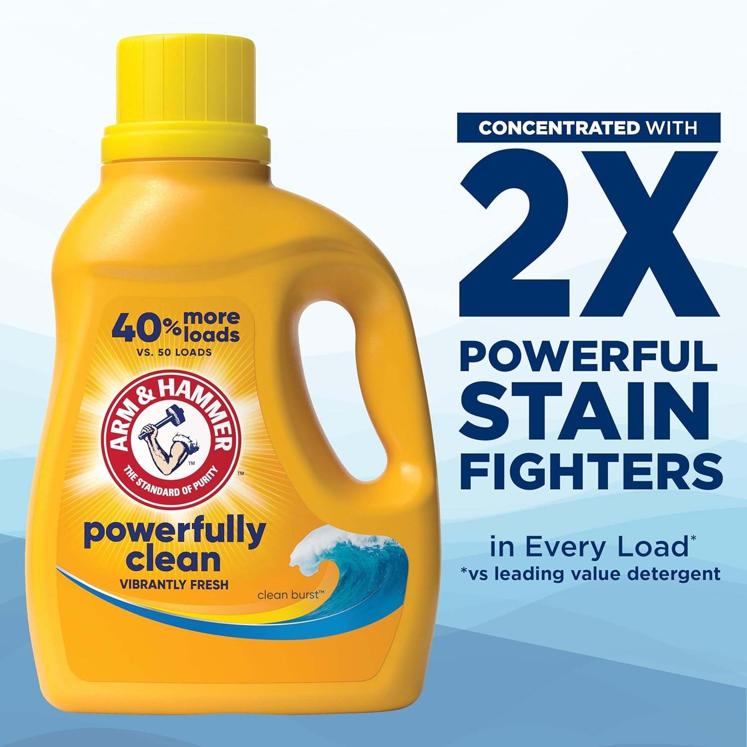 image:imageARM amp HAMMER Liquid Laundry Detergent Clean Burst Fresh 200 fl oz 200 Loads HE Laundry Detergent LiquidClean Burst