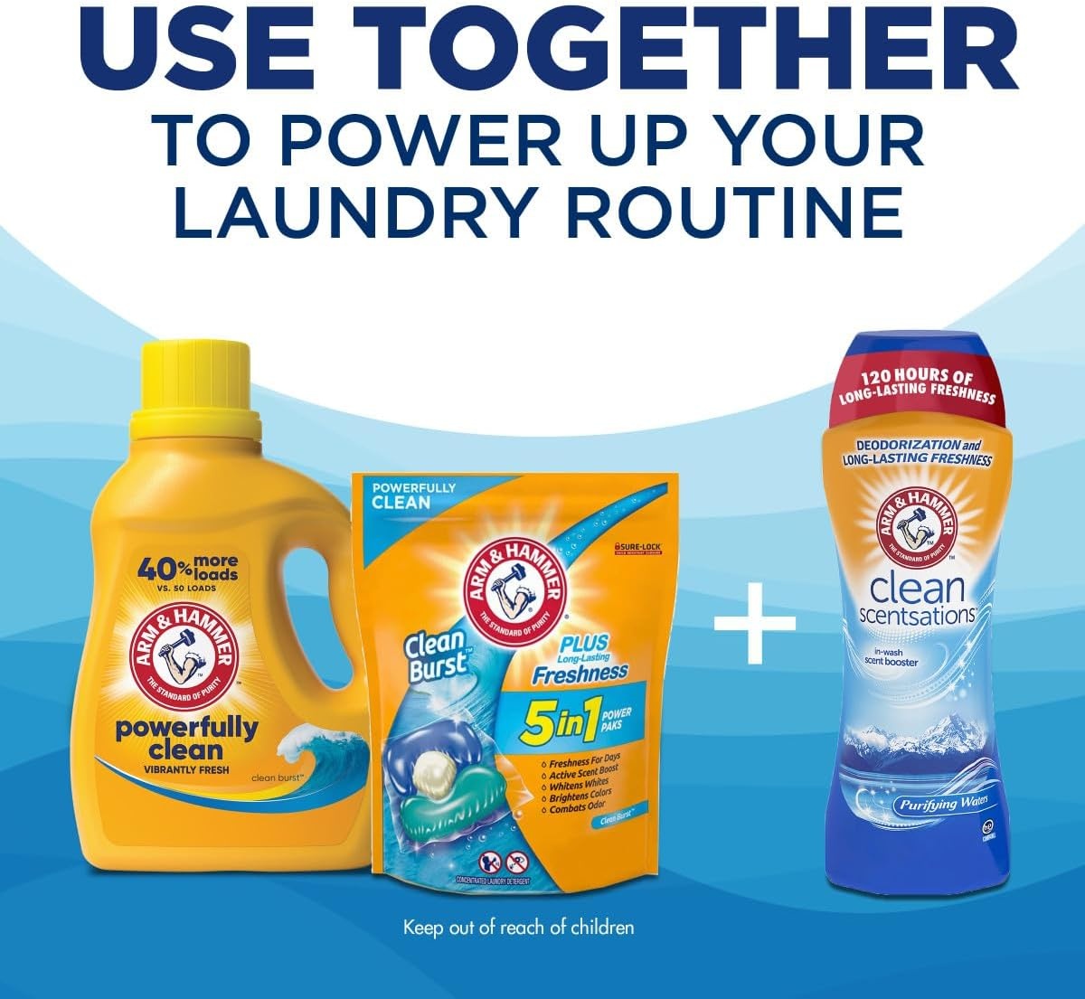 image:imageARM amp HAMMER Liquid Laundry Detergent Clean Burst Fresh 200 fl oz 200 Loads HE Laundry Detergent LiquidClean Burst