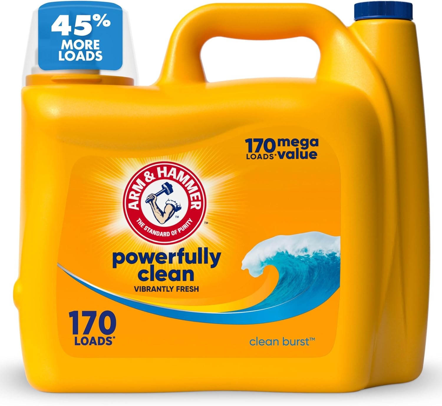 image:imageARM amp HAMMER Liquid Laundry Detergent Clean Burst Fresh 200 fl oz 200 Loads HE Laundry Detergent LiquidClean Burst