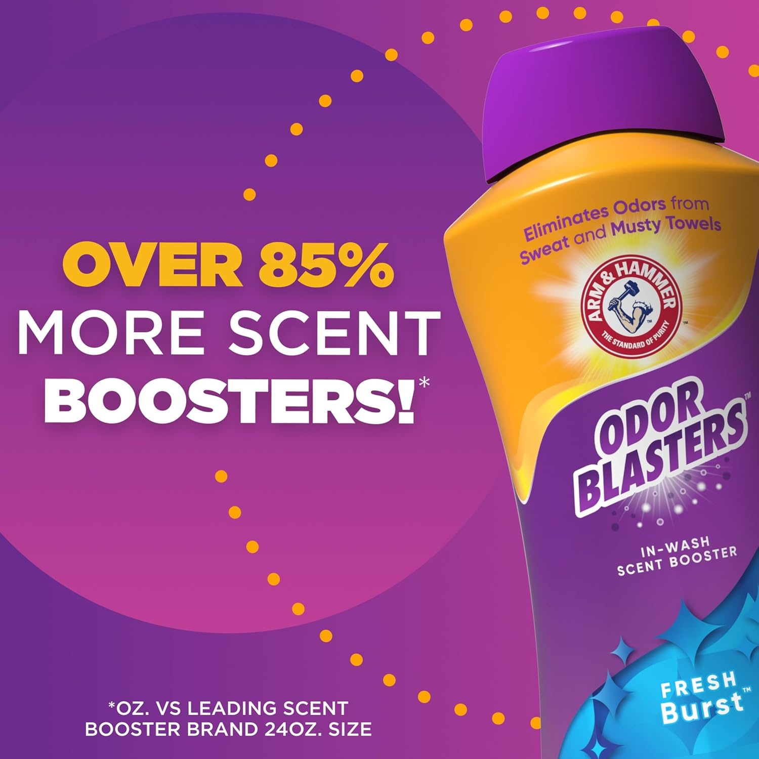 image:imageARM amp HAMMER Odor Blasters InWash Scent Booster Laundry Scent Booster Fresh Burst Scent 45 Oz45 Fl Oz Pack of 1