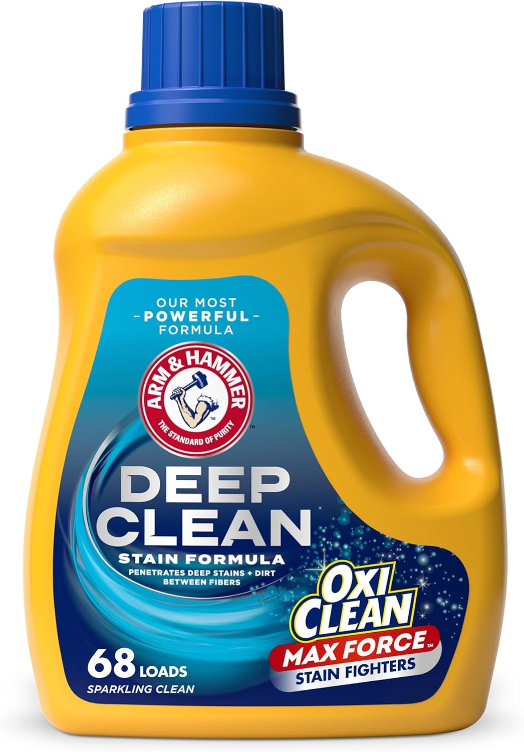 image:imageARM amp HAMMER Plus OxiClean Max Force Deep Clean Stain Formula Liquid Laundry Detergent Sparkling Clean Scent 75 Fl Oz 50 LoadsSparkling Clean