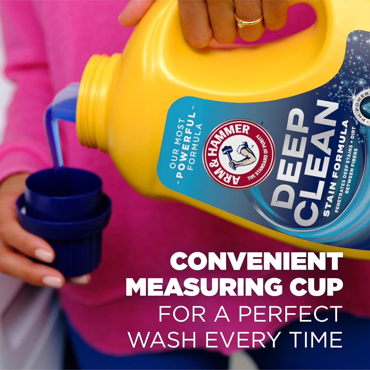 image:imageARM amp HAMMER Plus OxiClean Max Force Deep Clean Stain Formula Liquid Laundry Detergent Sparkling Clean Scent 75 Fl Oz 50 LoadsSparkling Clean
