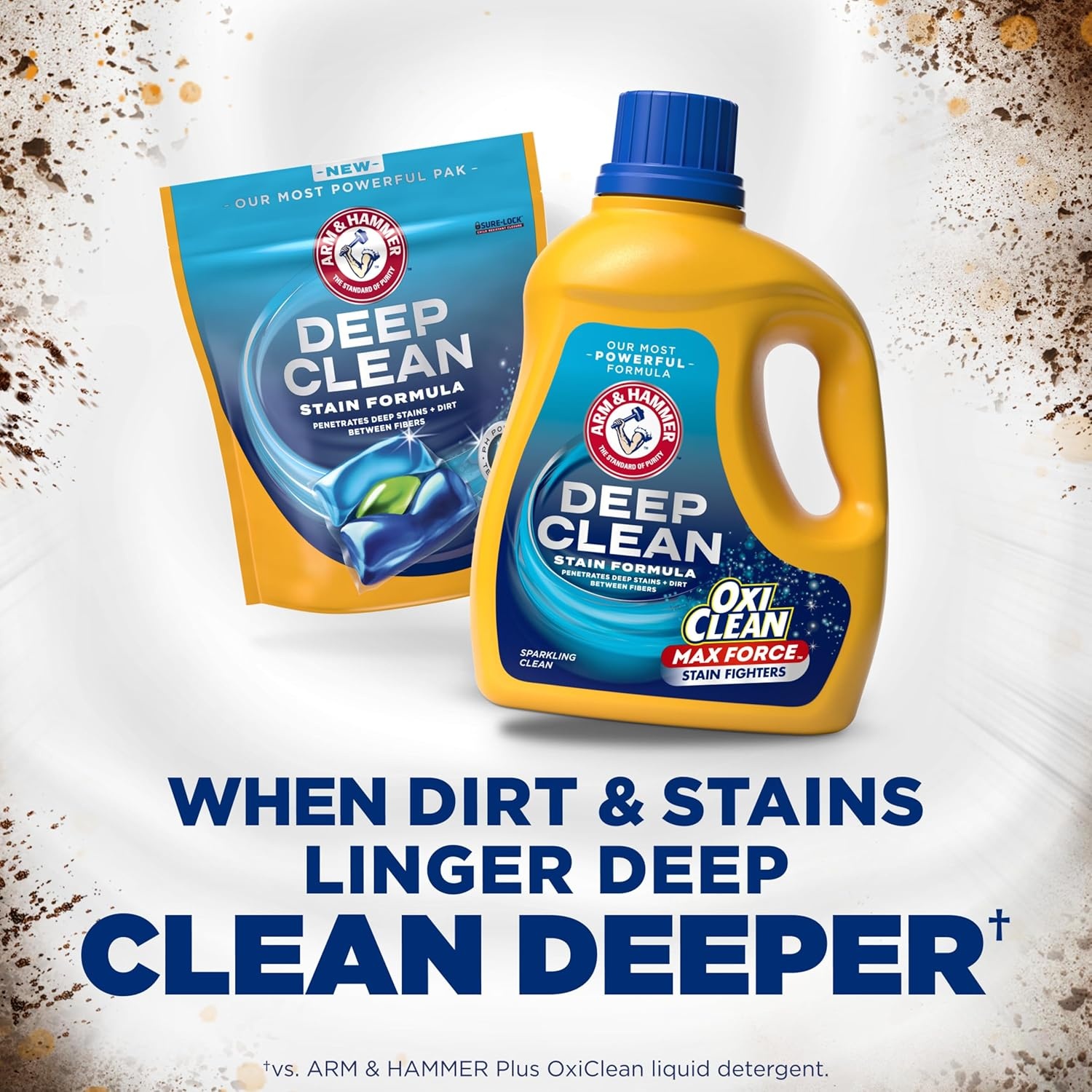 image:imageARM amp HAMMER Plus OxiClean Max Force Deep Clean Stain Formula Liquid Laundry Detergent Sparkling Clean Scent 75 Fl Oz 50 LoadsSparkling Clean