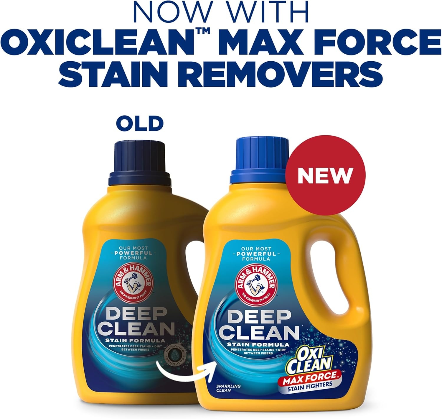 image:imageARM amp HAMMER Plus OxiClean Max Force Deep Clean Stain Formula Liquid Laundry Detergent Sparkling Clean Scent 75 Fl Oz 50 LoadsSparkling Clean