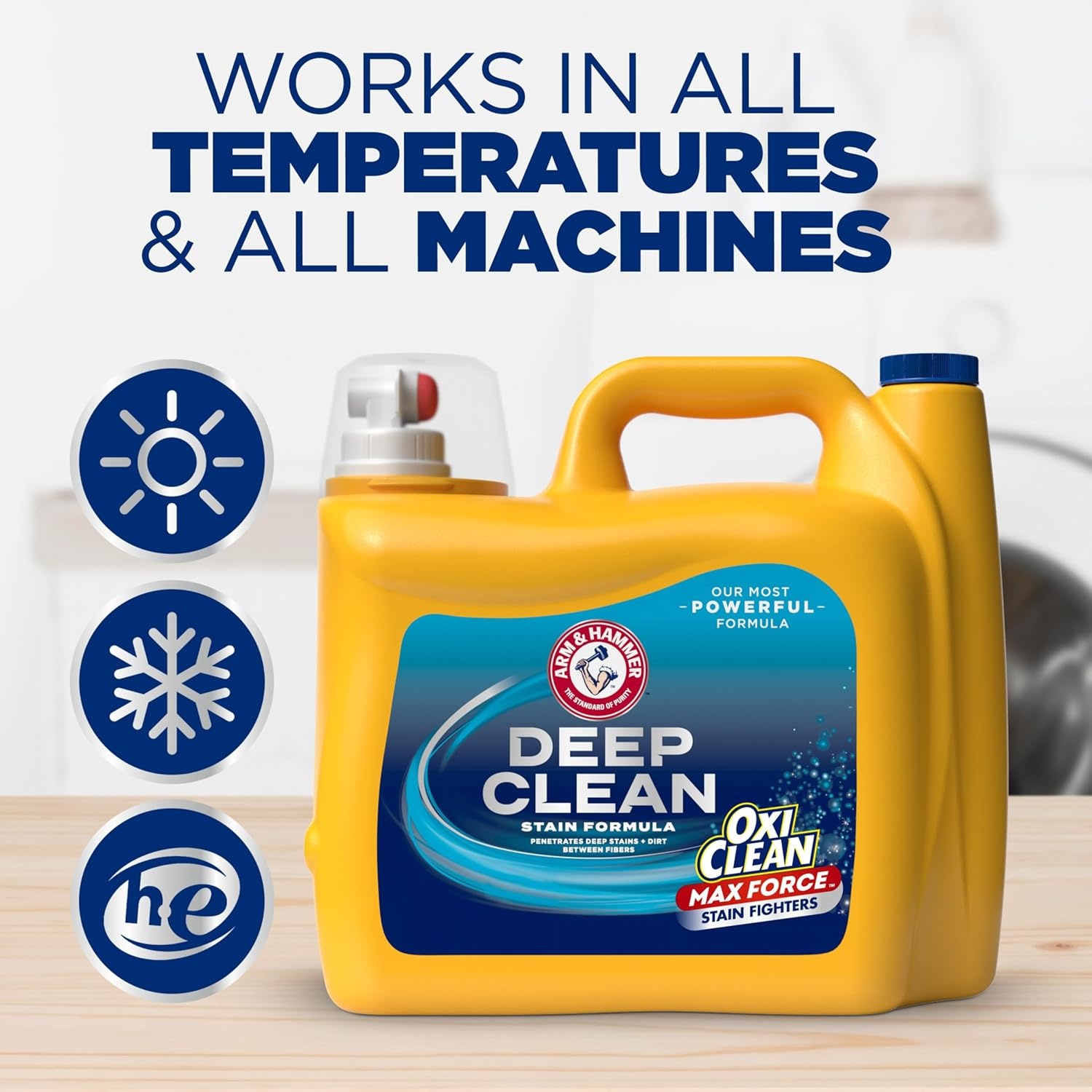 image:imageARM amp HAMMER Plus OxiClean Max Force Deep Clean Stain Formula Liquid Laundry Detergent Sparkling Clean Scent 75 Fl Oz 50 LoadsSparkling Clean