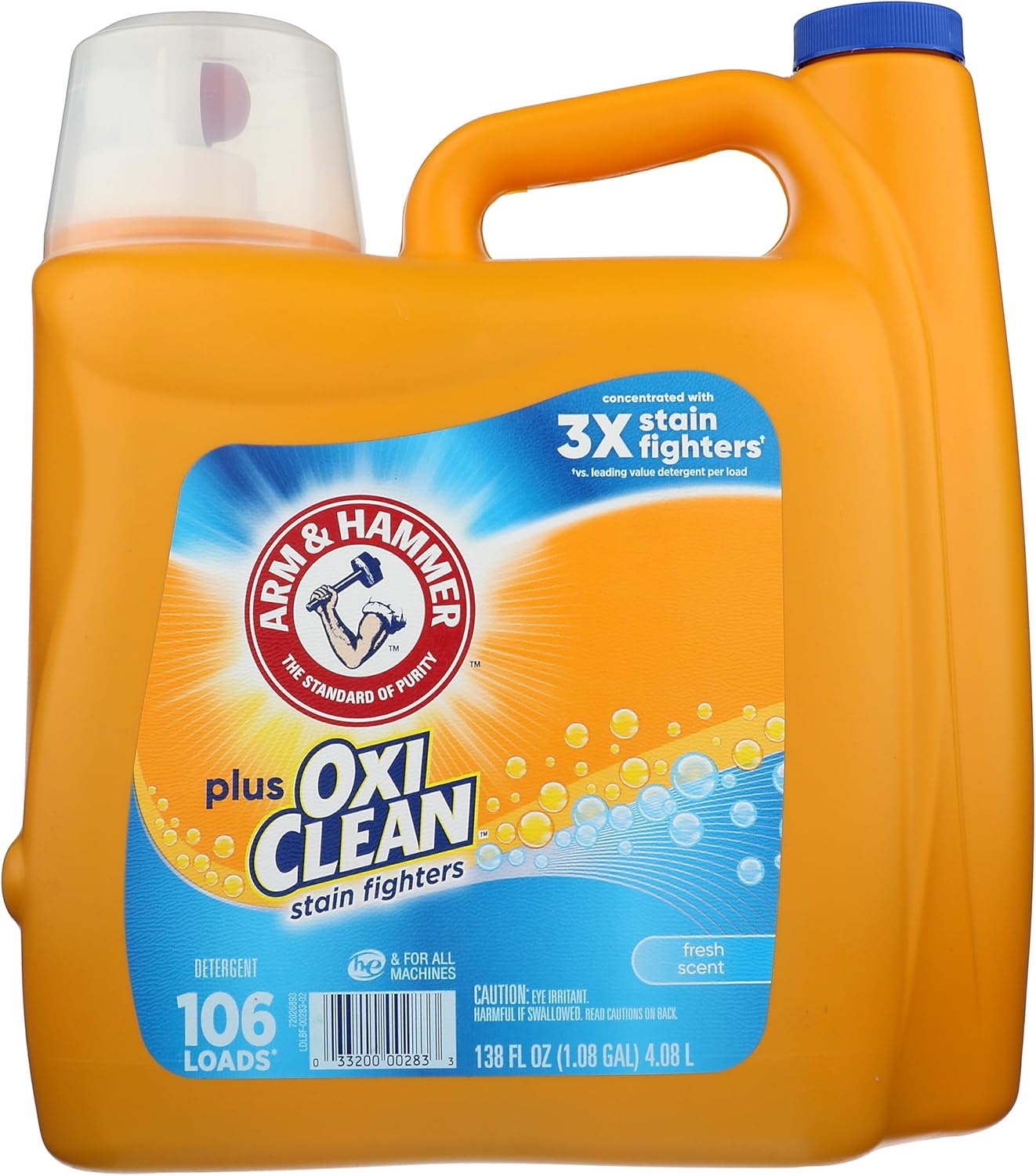 image:imageARM amp HAMMER Plus OxiClean Ultra Stain Fighters Liquid Laundry Detergent Stain Remover for Clothes Fresh Scent 74 Loads 962 Fl OzFresh Scent
