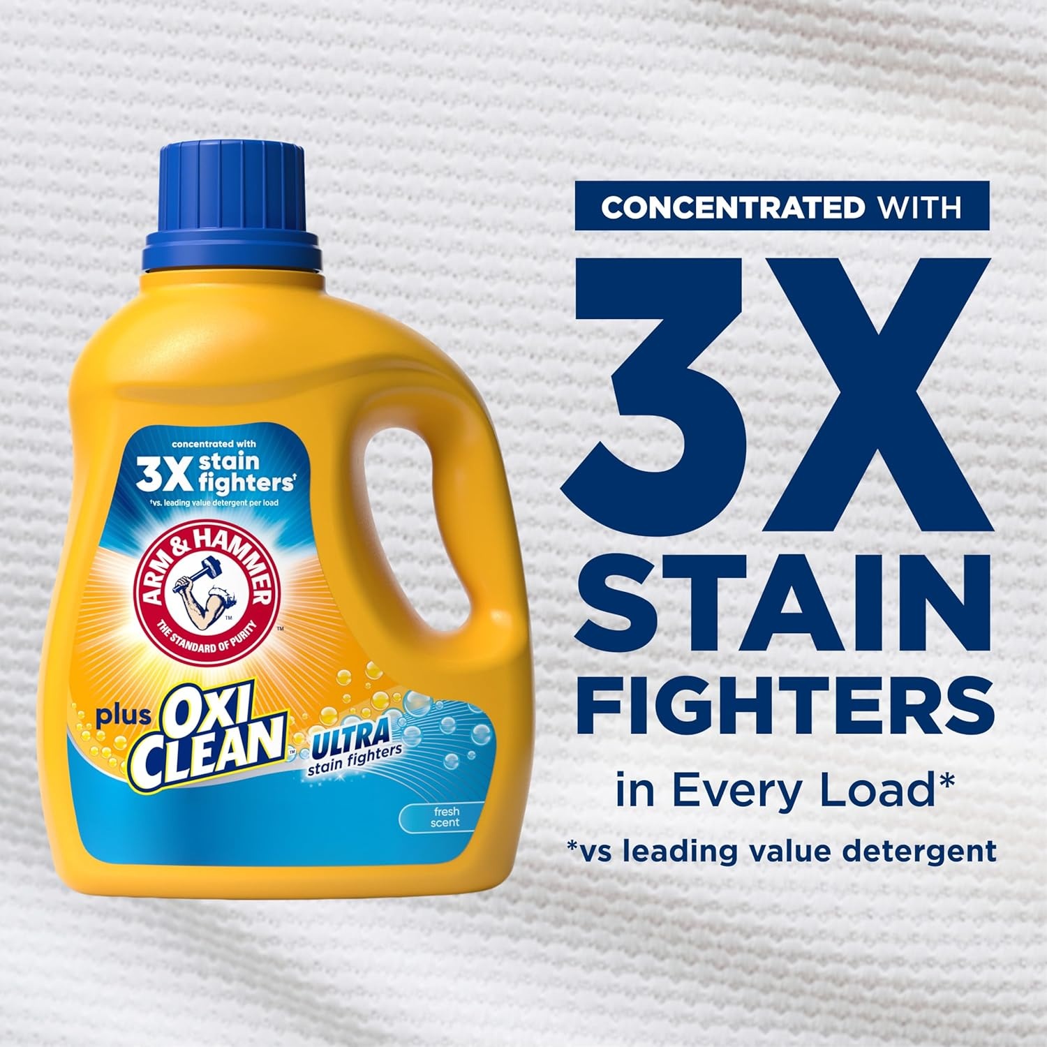 image:imageARM amp HAMMER Plus OxiClean Ultra Stain Fighters Liquid Laundry Detergent Stain Remover for Clothes Fresh Scent 74 Loads 962 Fl OzFresh Scent