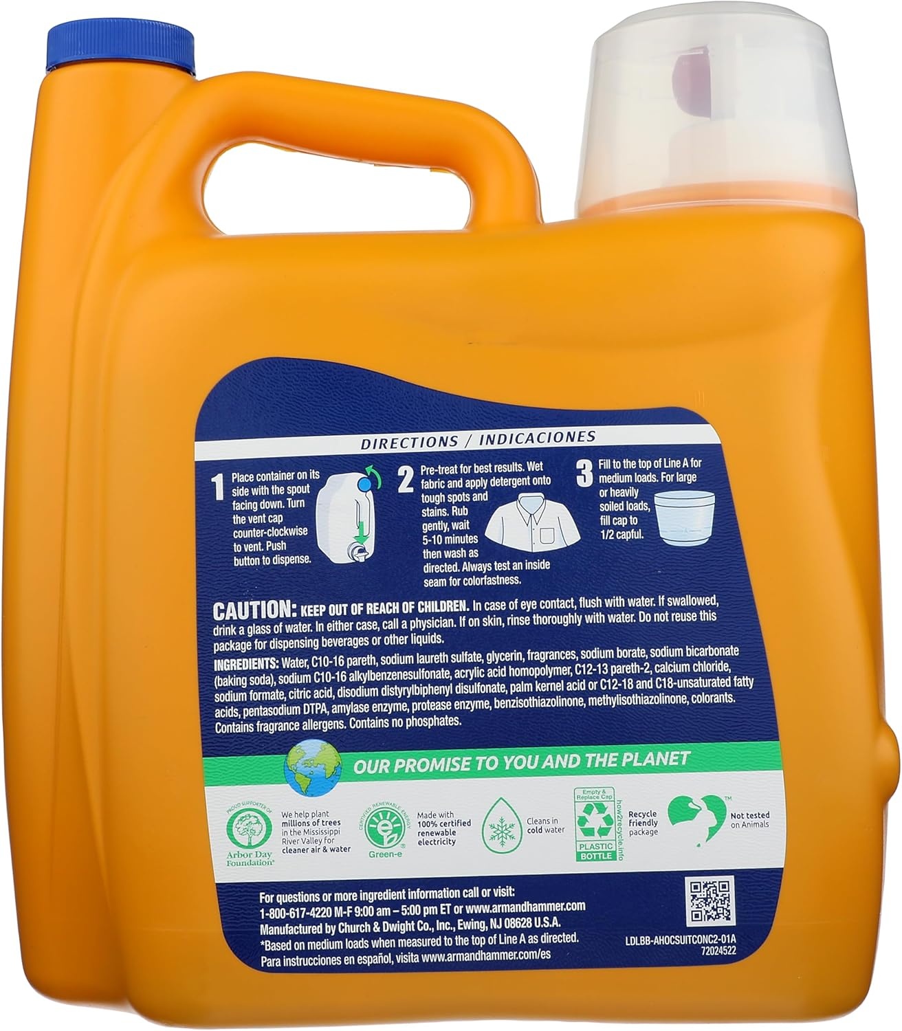 image:imageARM amp HAMMER Plus OxiClean Ultra Stain Fighters Liquid Laundry Detergent Stain Remover for Clothes Fresh Scent 74 Loads 962 Fl OzFresh Scent