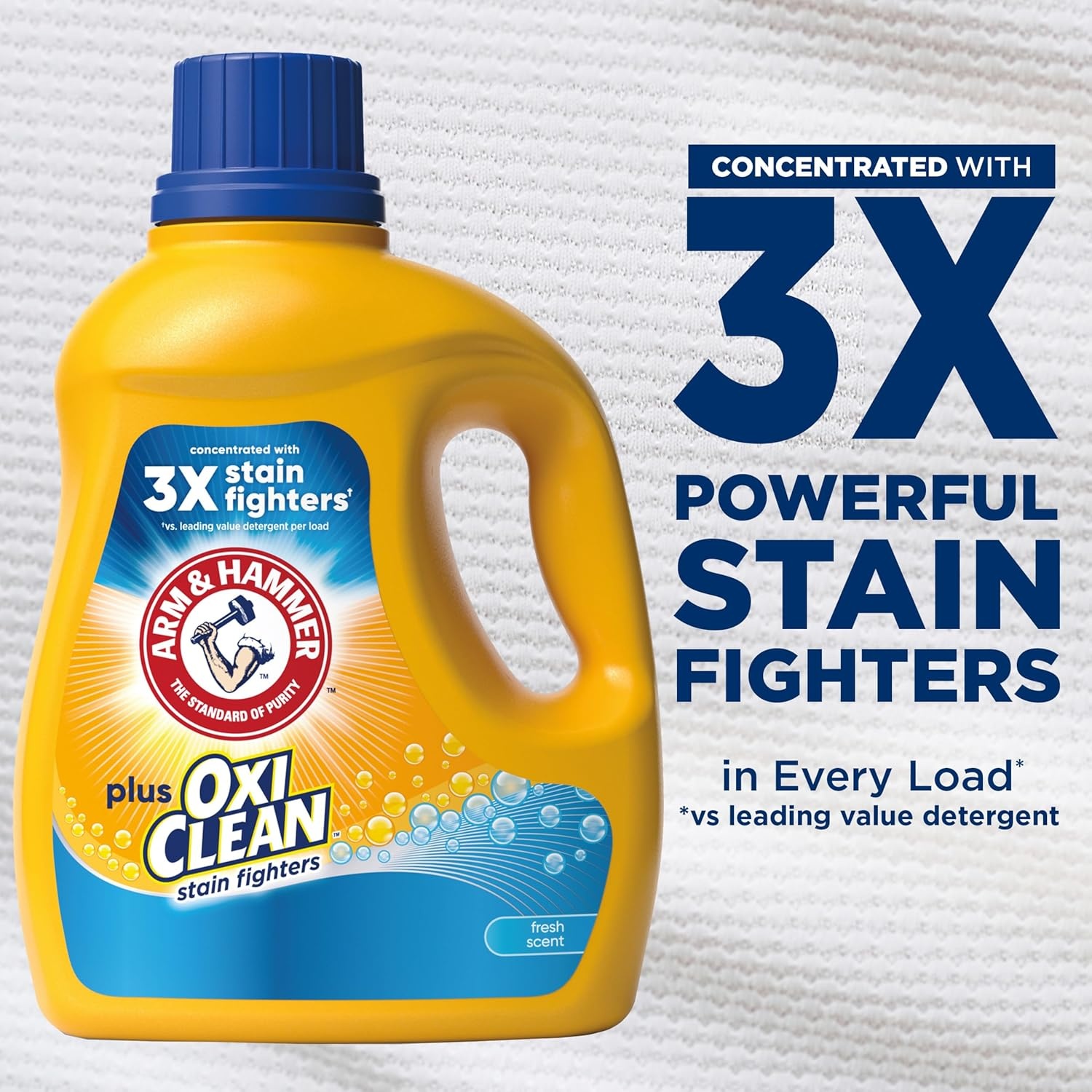 image:imageARM amp HAMMER Plus OxiClean Ultra Stain Fighters Liquid Laundry Detergent Stain Remover for Clothes Fresh Scent 74 Loads 962 Fl OzFresh Scent