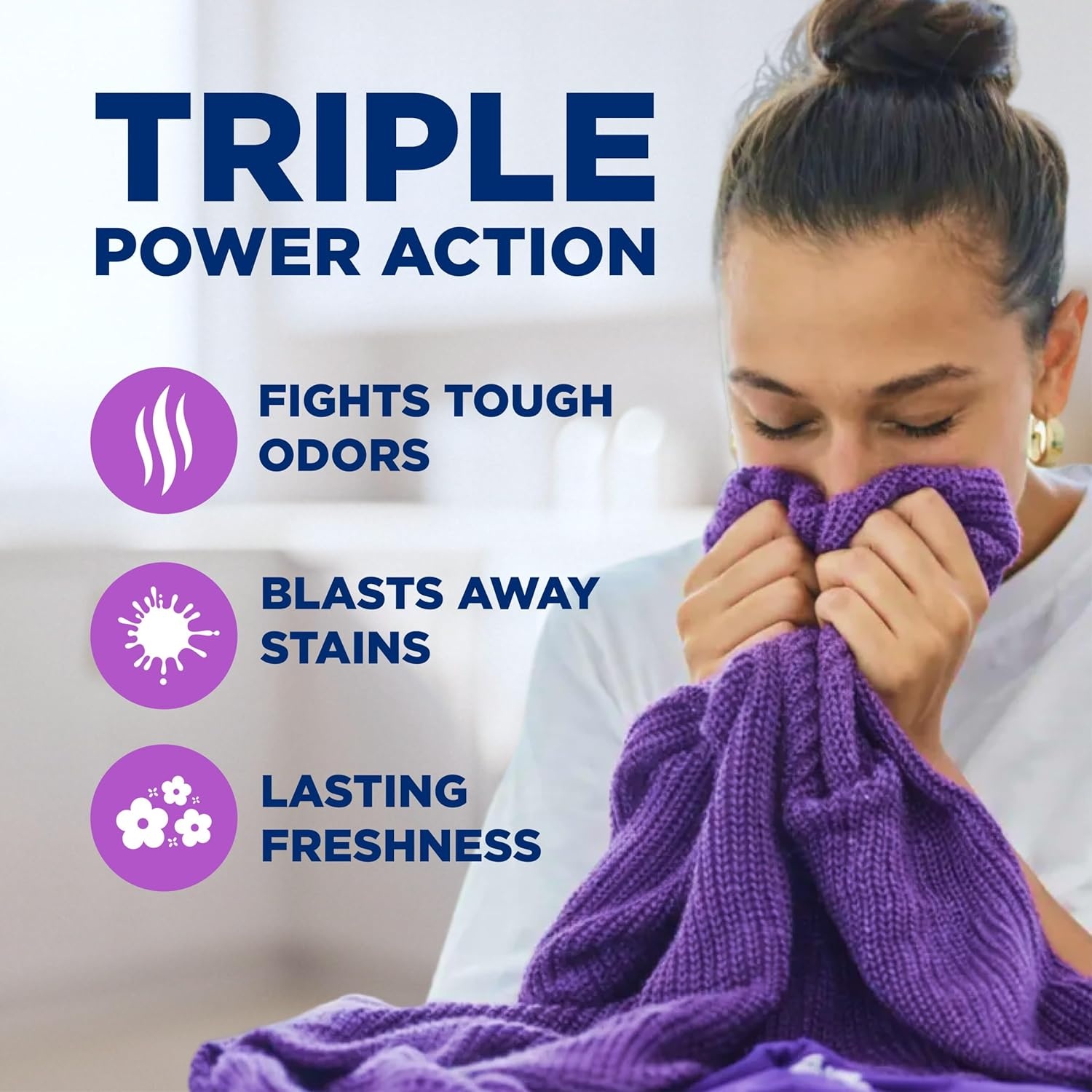 image:imageARM amp HAMMER Plus OxiClean with Odor Blasters Liquid Laundry Detergent Laundry Odor Remover Attacks Stains Fresh Burst Scent 74 Loads 962 Fl Oz