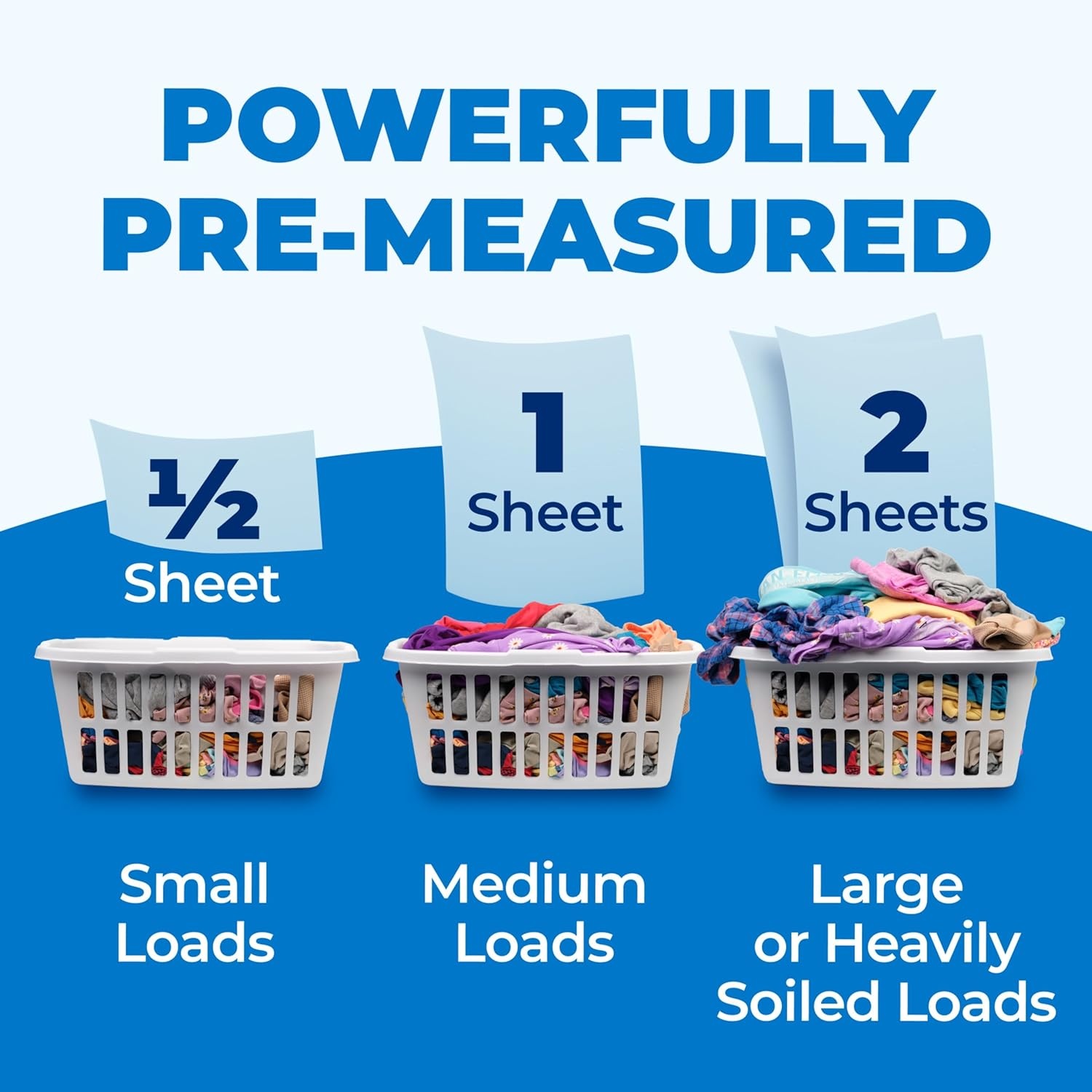 image:imageARM amp HAMMER Power Sheets Laundry Detergent Fresh Breeze Scent No Mess Lightweight and TravelFriendly 35 Count Up to 70 Small LoadsFragrance Free