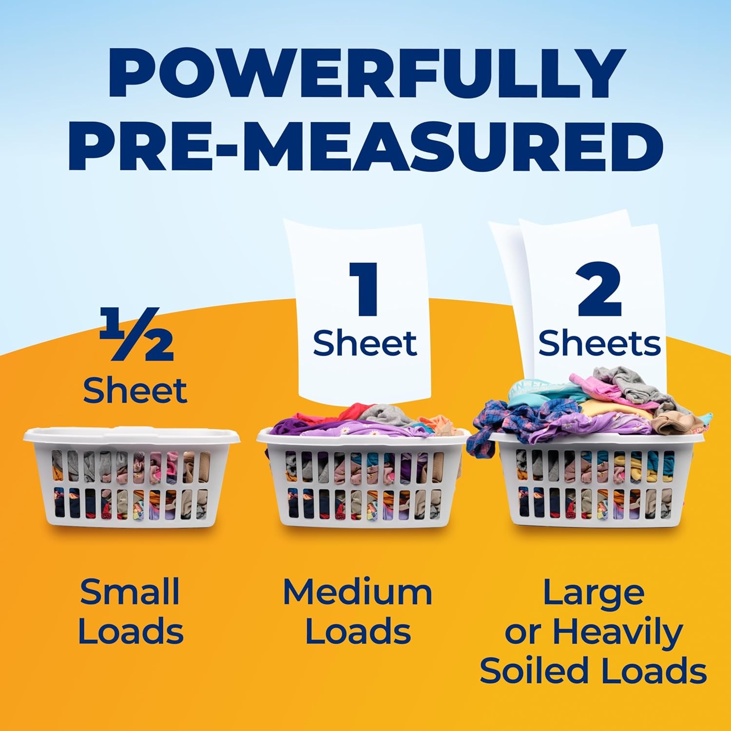 image:imageARM amp HAMMER Power Sheets Laundry Detergent Fresh Breeze Scent No Mess Lightweight and TravelFriendly 35 Count Up to 70 Small LoadsFragrance Free