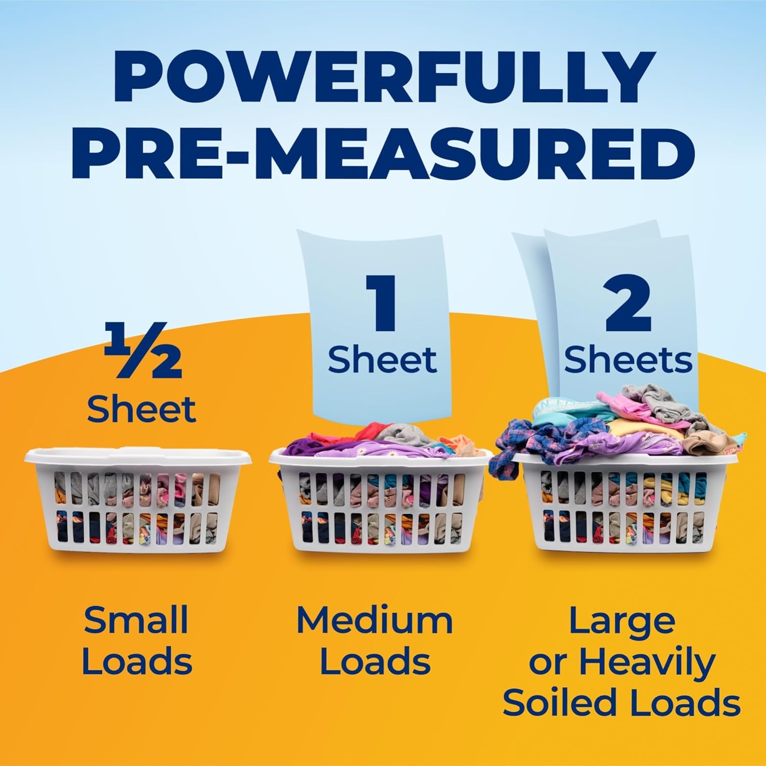 image:imageARM amp HAMMER Power Sheets Laundry Detergent Fresh Breeze Scent No Mess Lightweight and TravelFriendly 35 Count Up to 70 Small LoadsFresh Breeze