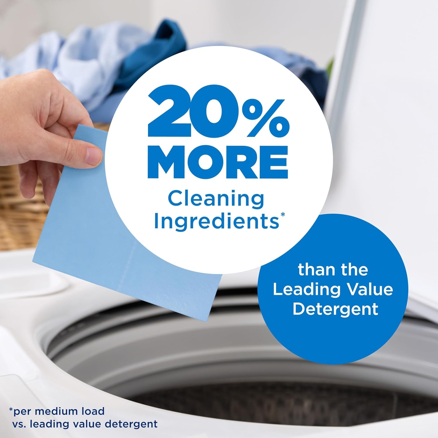 image:imageARM amp HAMMER Power Sheets Laundry Detergent Fresh Breeze Scent No Mess Lightweight and TravelFriendly 35 Count Up to 70 Small LoadsSpring Rain
