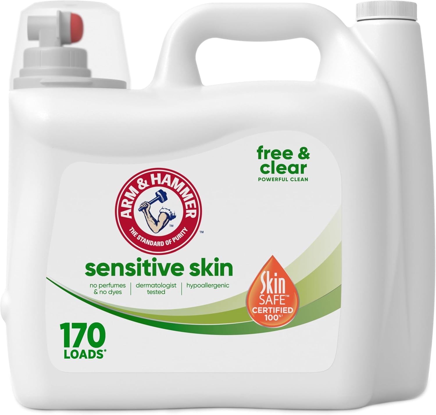 image:imageARM amp HAMMER Sensitive Skin Free amp Clear 140 Loads Liquid Laundry Detergent 140 Fl ozFragrance Free