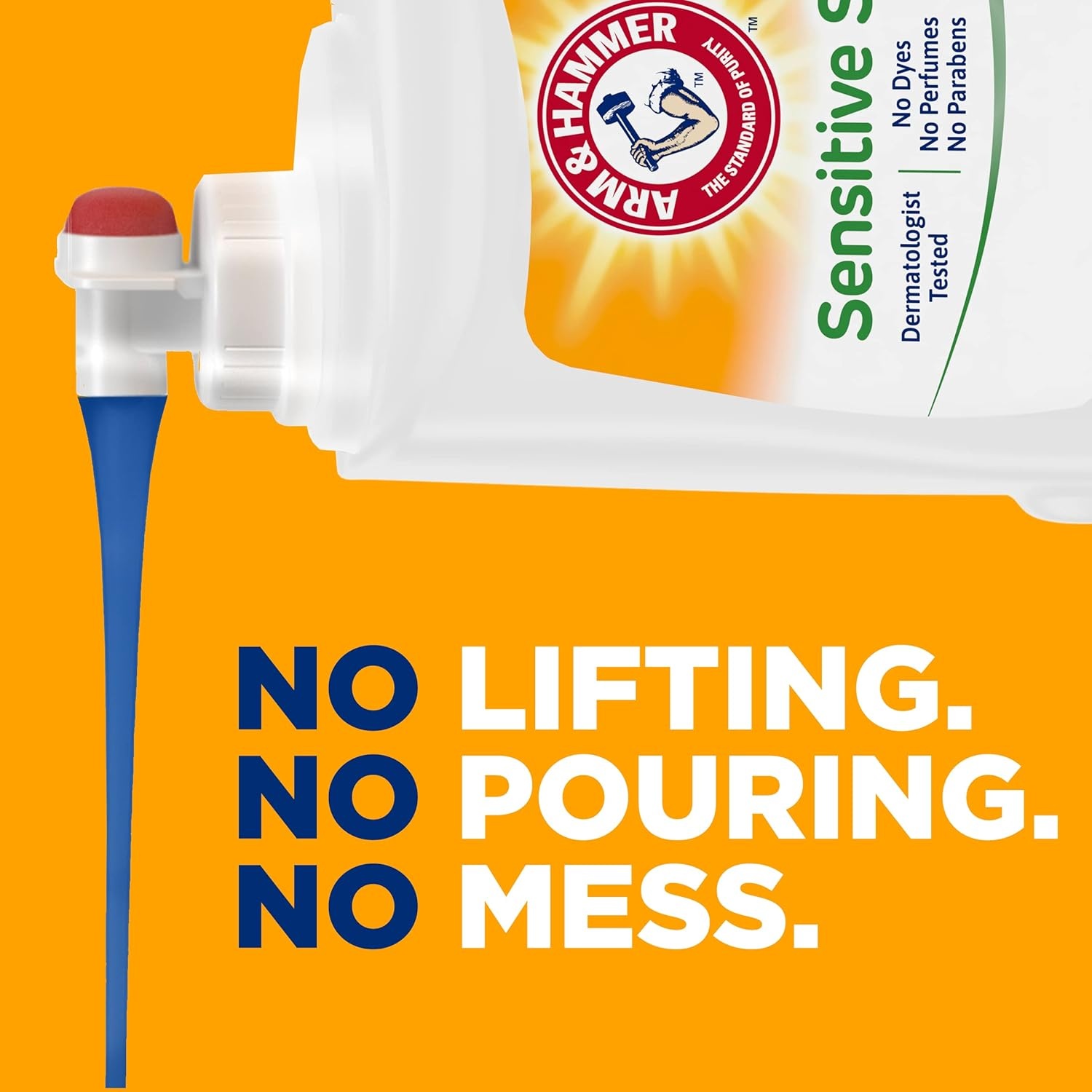 image:imageARM amp HAMMER Sensitive Skin Free amp Clear 140 Loads Liquid Laundry Detergent 140 Fl ozFragrance Free