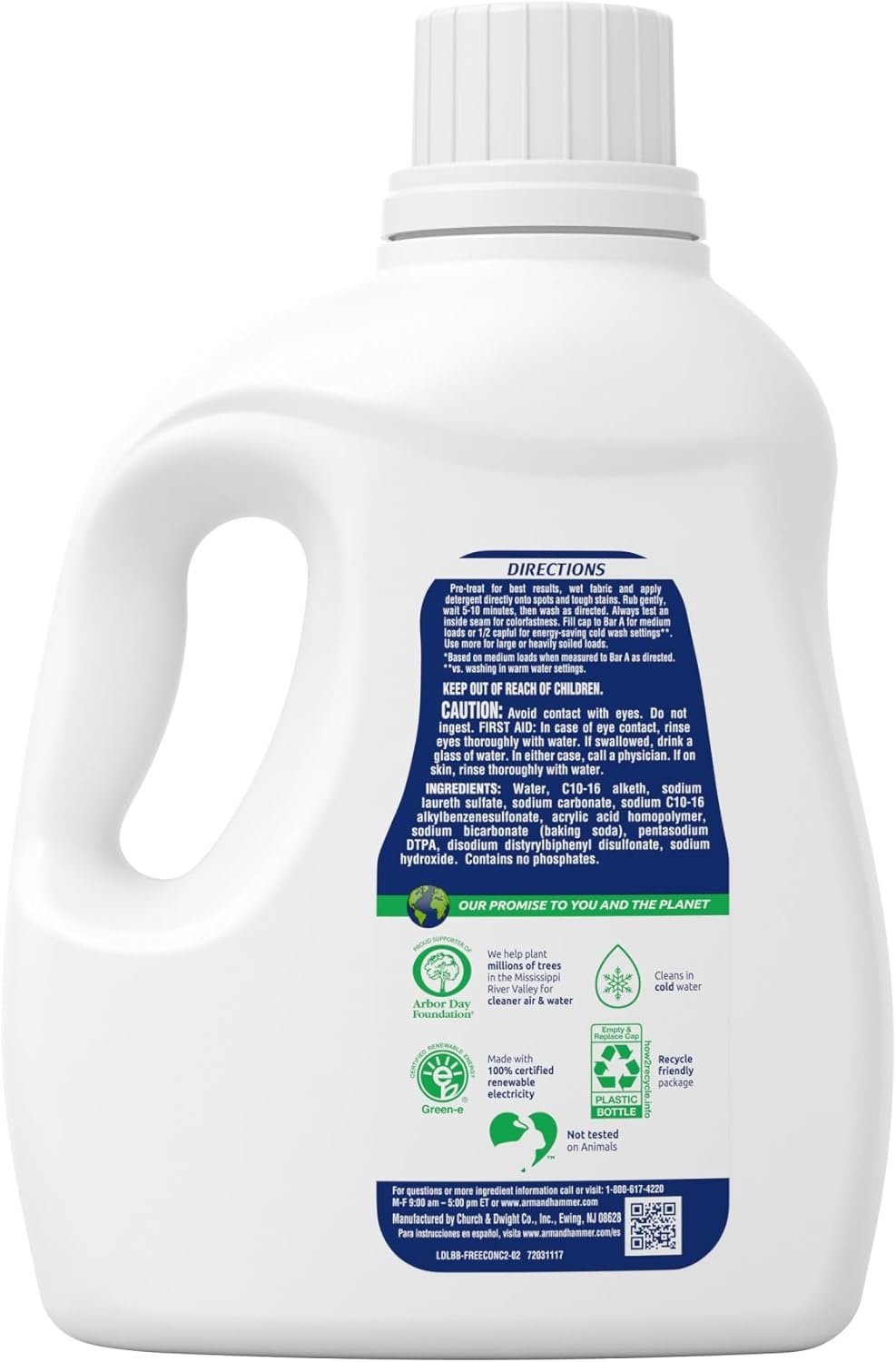 image:imageARM amp HAMMER Sensitive Skin Free amp Clear 140 Loads Liquid Laundry Detergent 140 Fl ozFragrance Free
