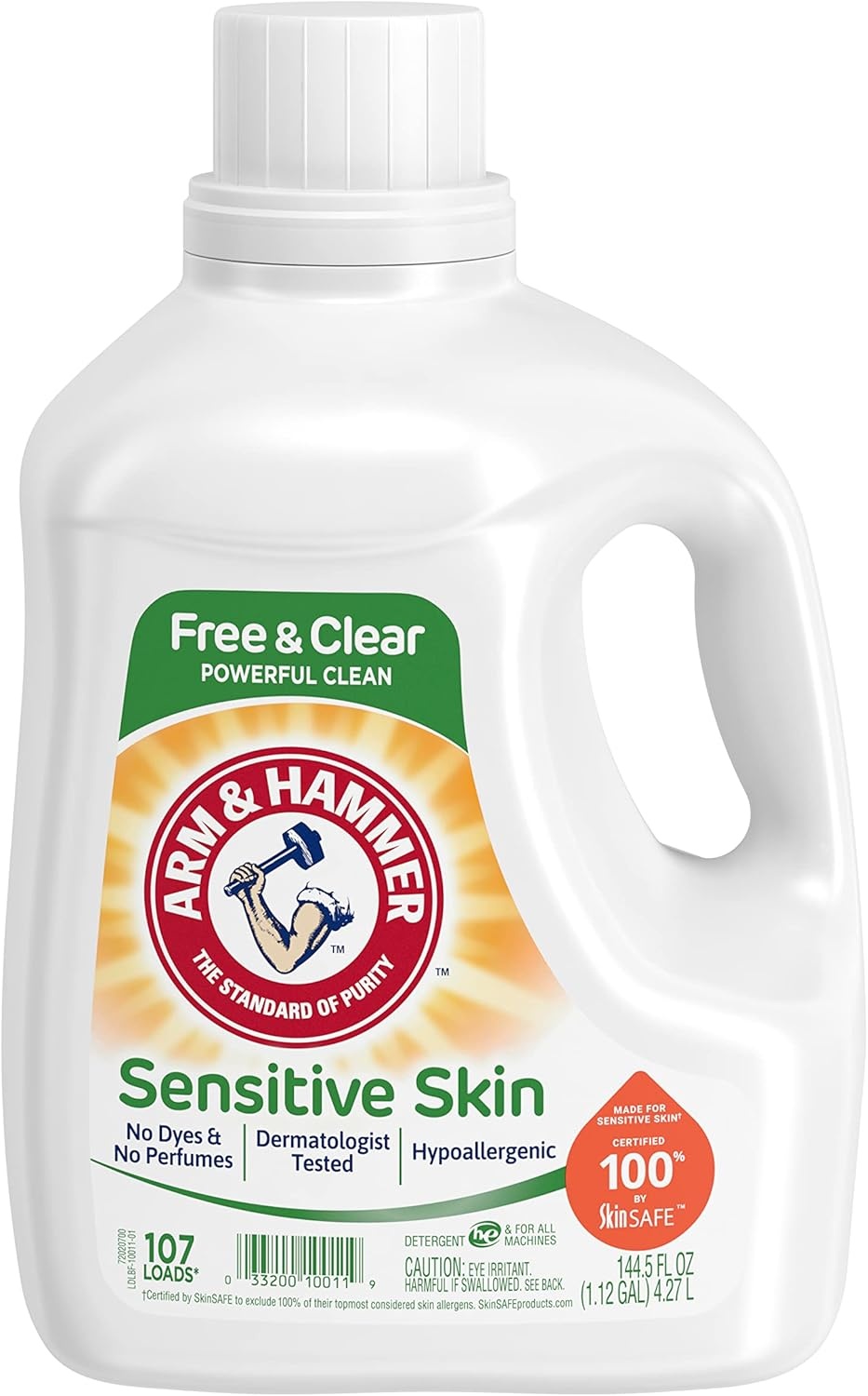 image:imageARM amp HAMMER Sensitive Skin Free amp Clear 140 Loads Liquid Laundry Detergent 140 Fl ozFragrance Free