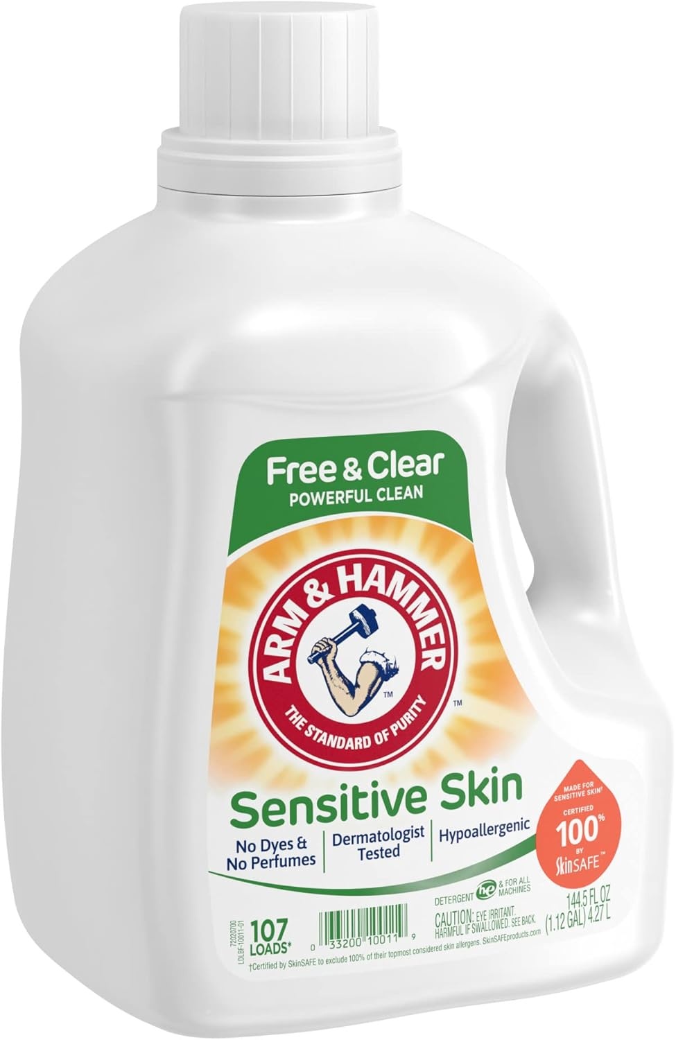 image:imageARM amp HAMMER Sensitive Skin Free amp Clear 140 Loads Liquid Laundry Detergent 140 Fl ozFragrance Free