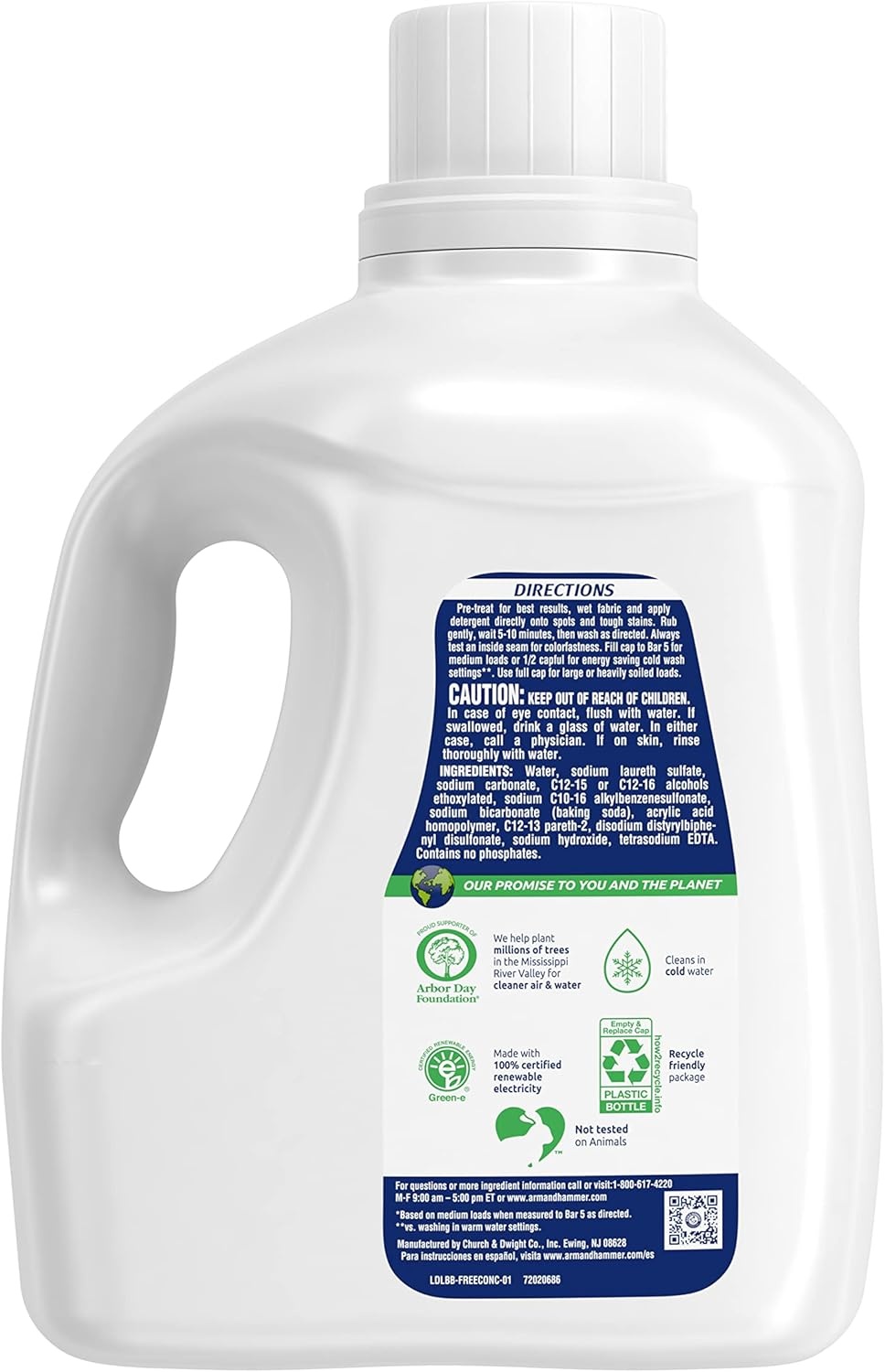 image:imageARM amp HAMMER Sensitive Skin Free amp Clear 140 Loads Liquid Laundry Detergent 140 Fl ozFragrance Free