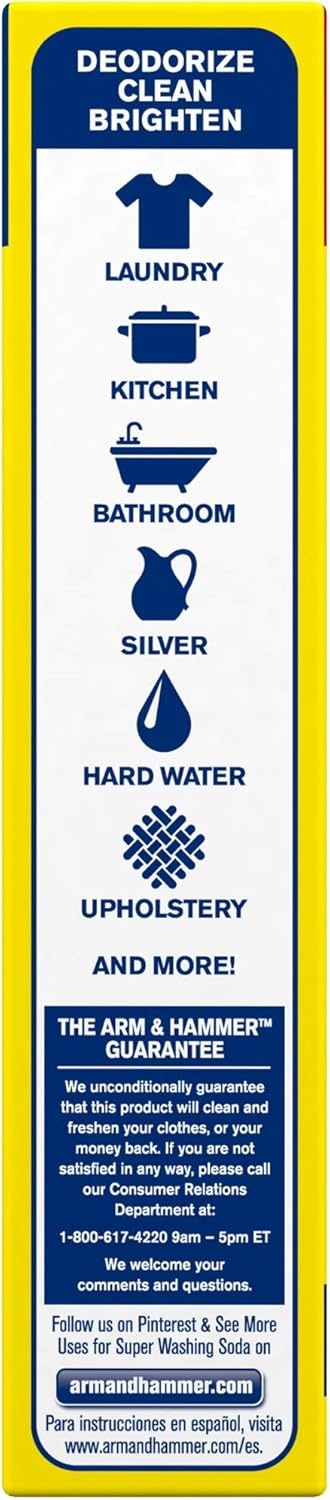 image:imageARM amp HAMMER Super Washing Soda Household Cleaner and Laundry Booster 55 oz BoxMulti