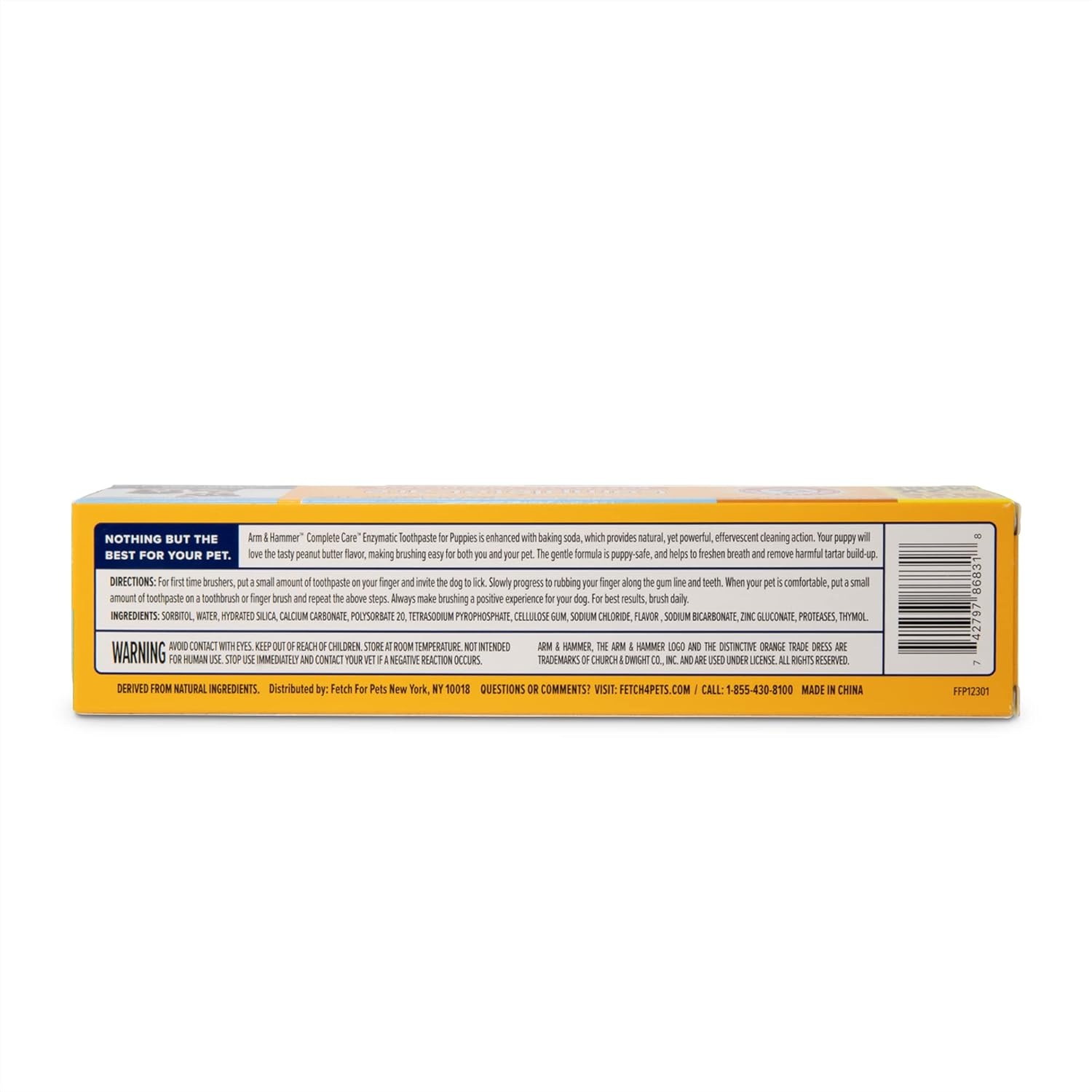 image:imageArm amp Hammer Complete Care Enzymatic Dog Toothpaste Peanut Butter Flavor Baking Soda and Calcium Enzymatic Tartar Control Formula NonToxic Fluoride Free 62 OzPeanut Butter