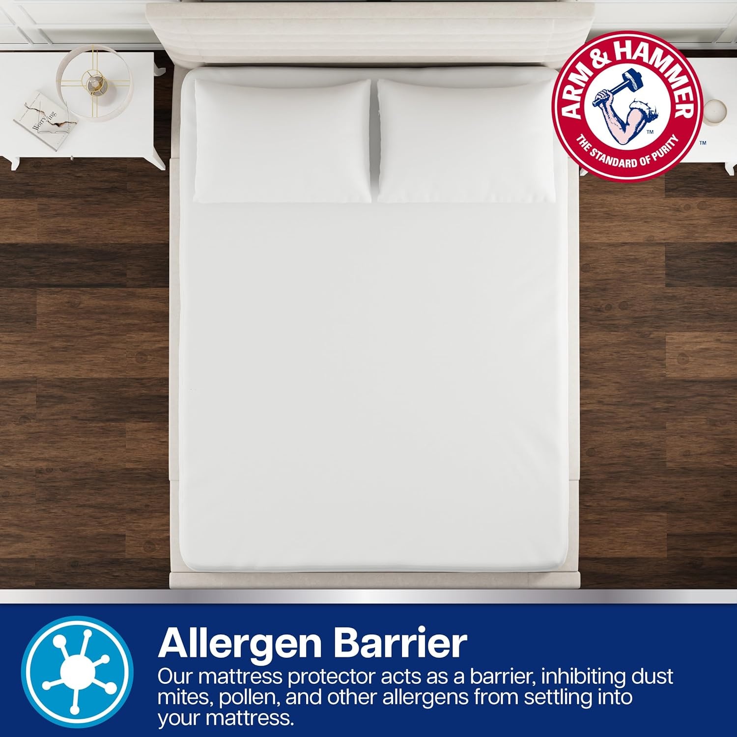 image:imageArm amp Hammer Cooling Comfort Fitted Mattress Protector TwinFull