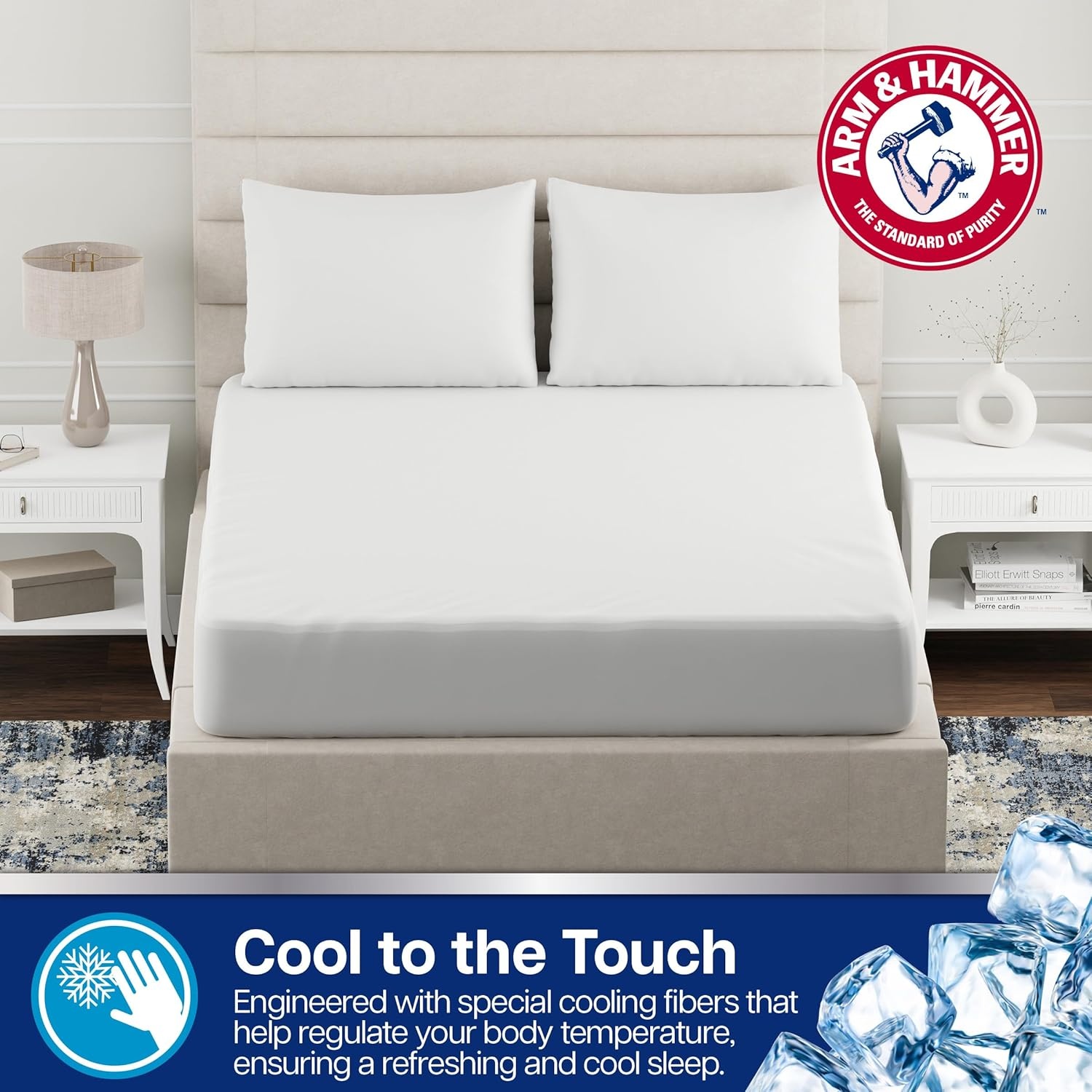 image:imageArm amp Hammer Cooling Comfort Fitted Mattress Protector TwinTwin