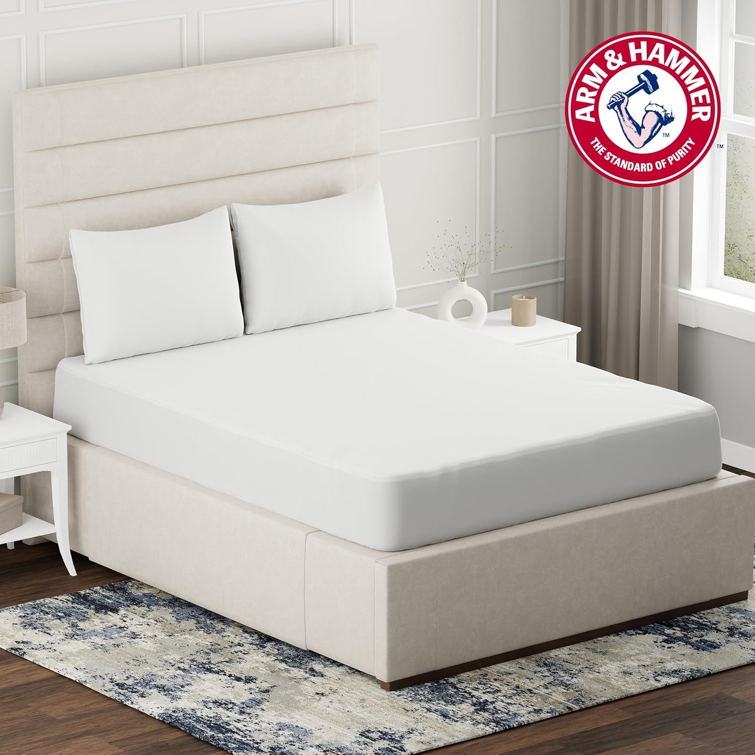image:imageArm amp Hammer Cooling Comfort Fitted Mattress Protector TwinTwin
