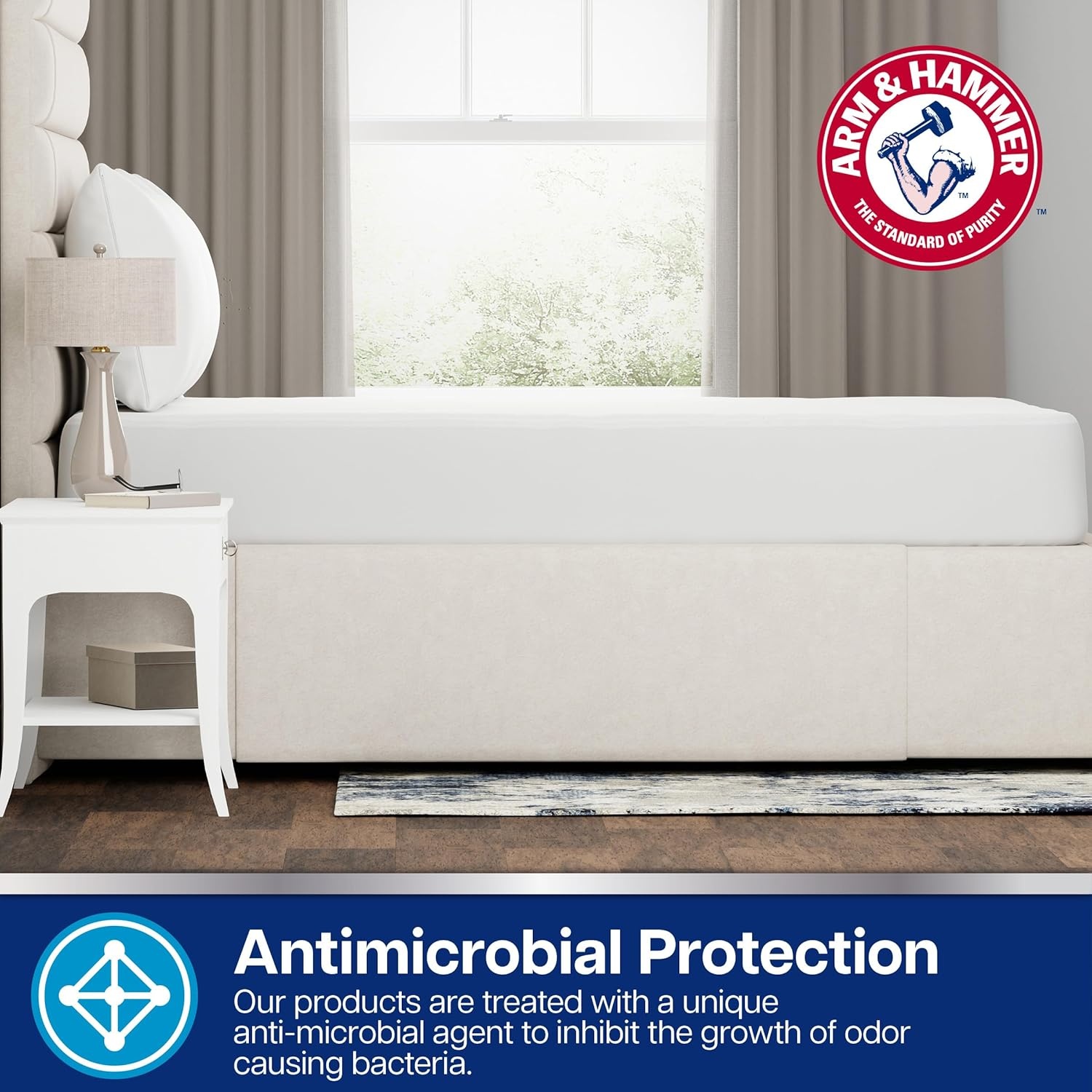 image:imageArm amp Hammer Cooling Comfort Fitted Mattress Protector TwinTwin