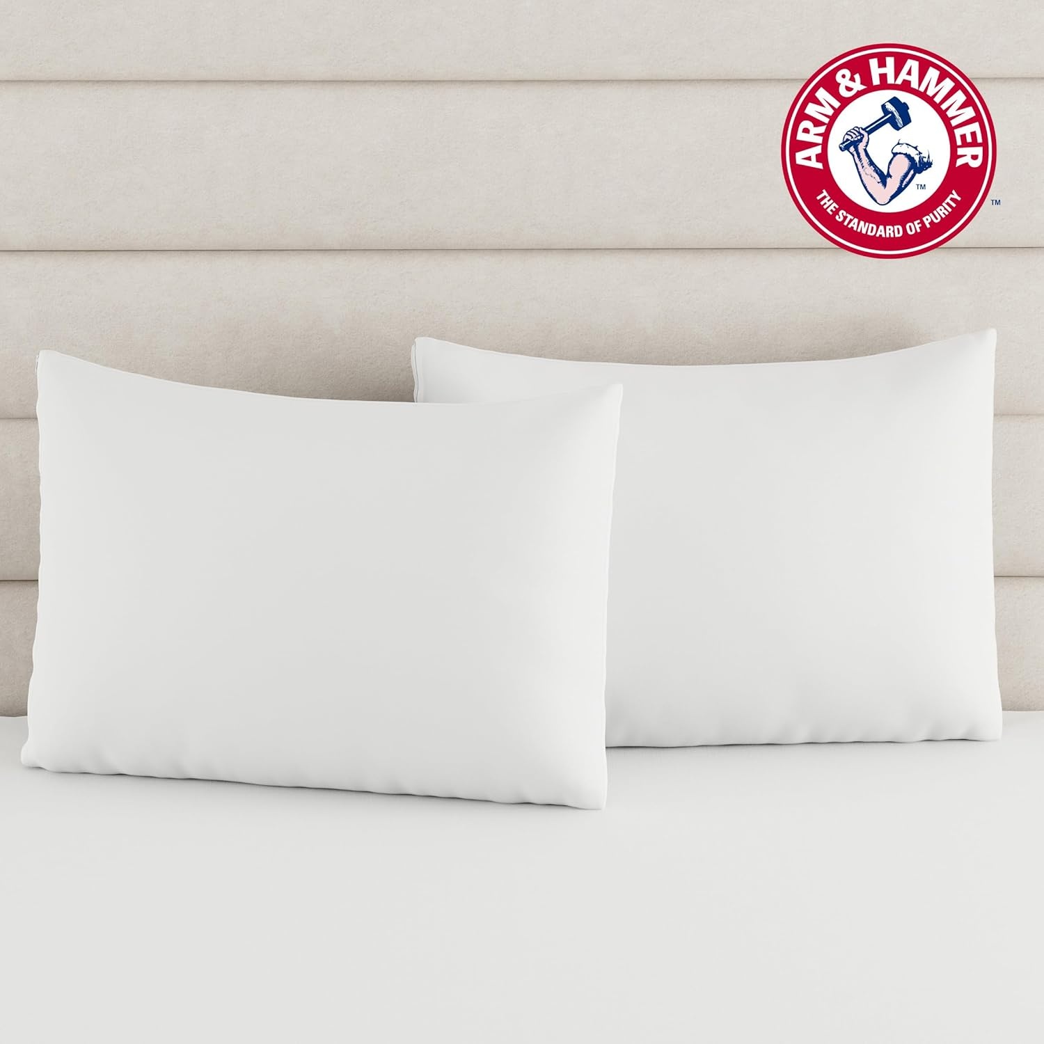 image:imageArm amp Hammer Cooling Comfort Zippered Pillow Protector 2Pack StandardQueenKing