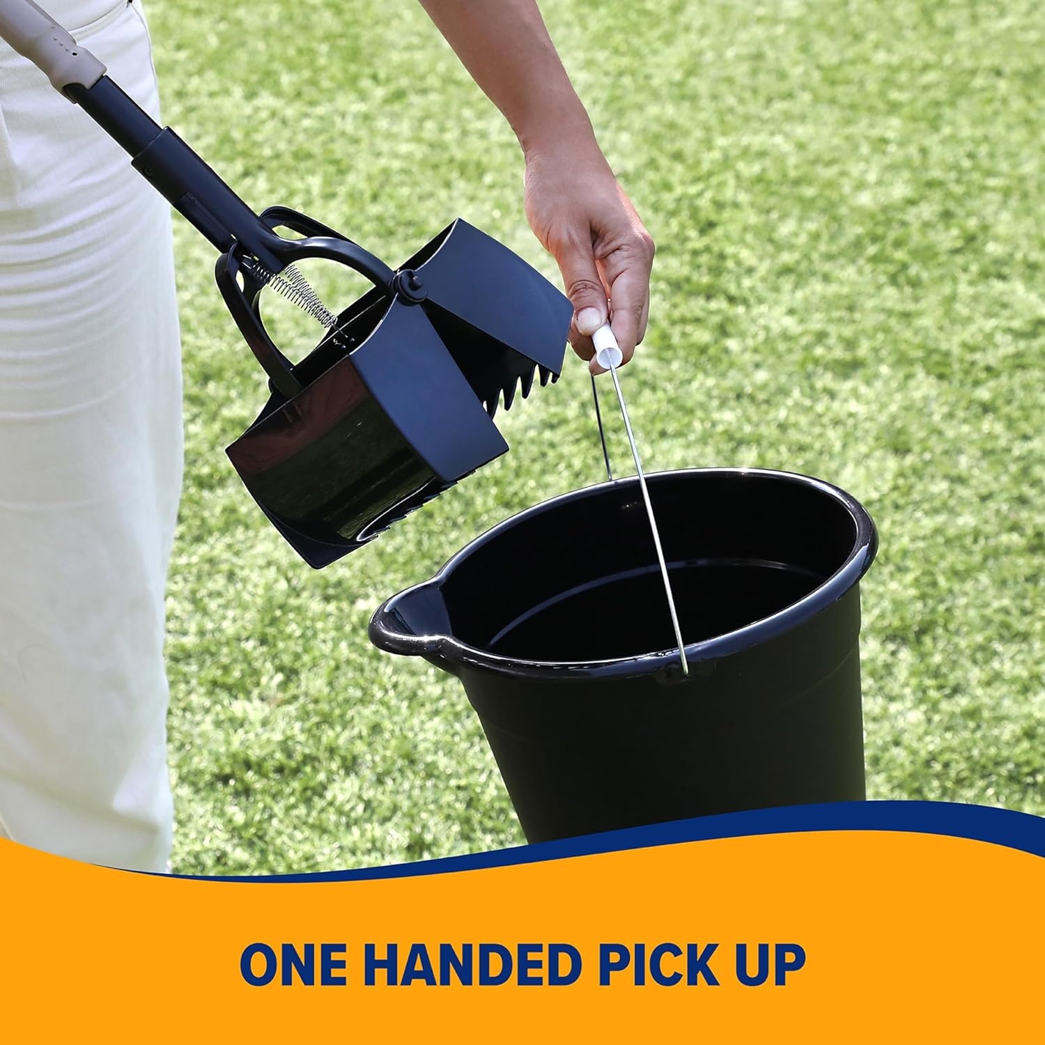 image:imageArm amp Hammer Dog Pooper Scooper Swivel Bin amp Rake Poop Scoop for Dogs Black 2 Heavy Duty Scented Waste Bags IncludedOne Size