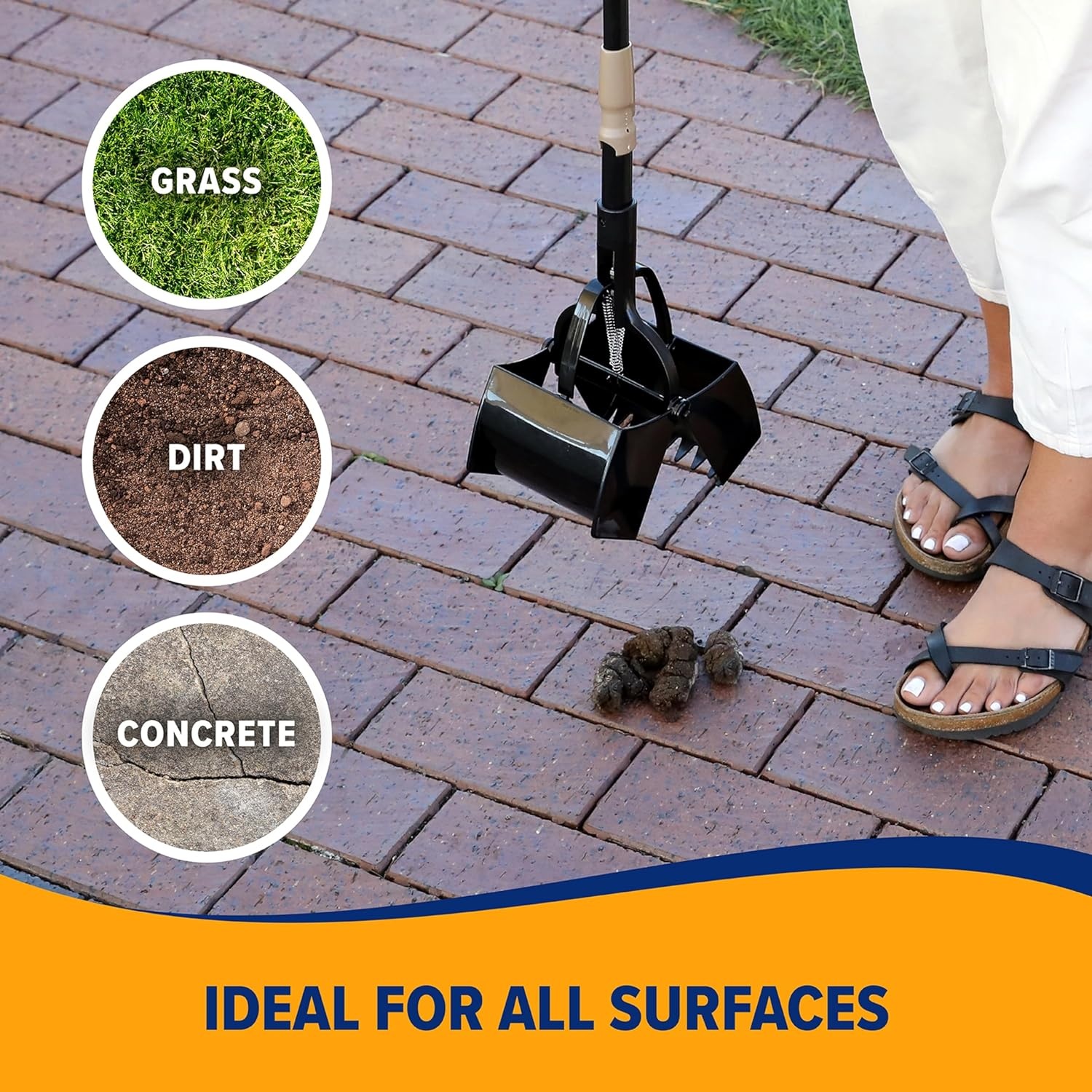 image:imageArm amp Hammer Dog Pooper Scooper Swivel Bin amp Rake Poop Scoop for Dogs Black 2 Heavy Duty Scented Waste Bags IncludedOne Size