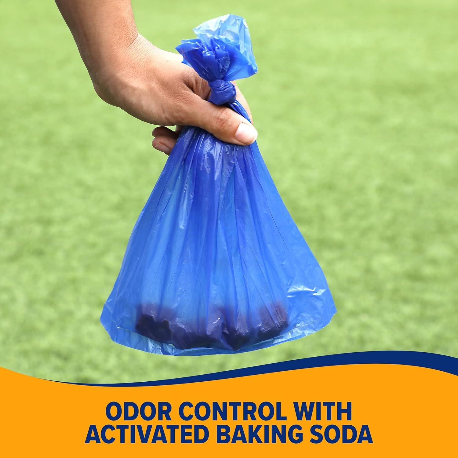 image:imageArm amp Hammer Durable Disposable Dog And Cat Waste Bags With Activated Baking Soda 180 Dog Poop Bags 9 x 14 Inches BlueAssorted