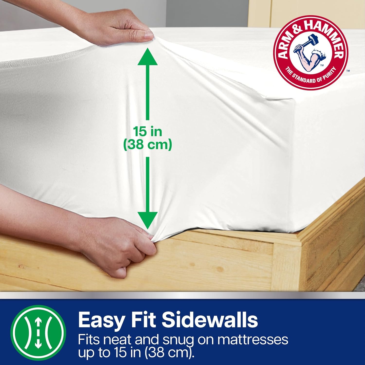 image:imageArm amp Hammer Eco Performance Zippered Mattress Protector with Tencel QueenKing