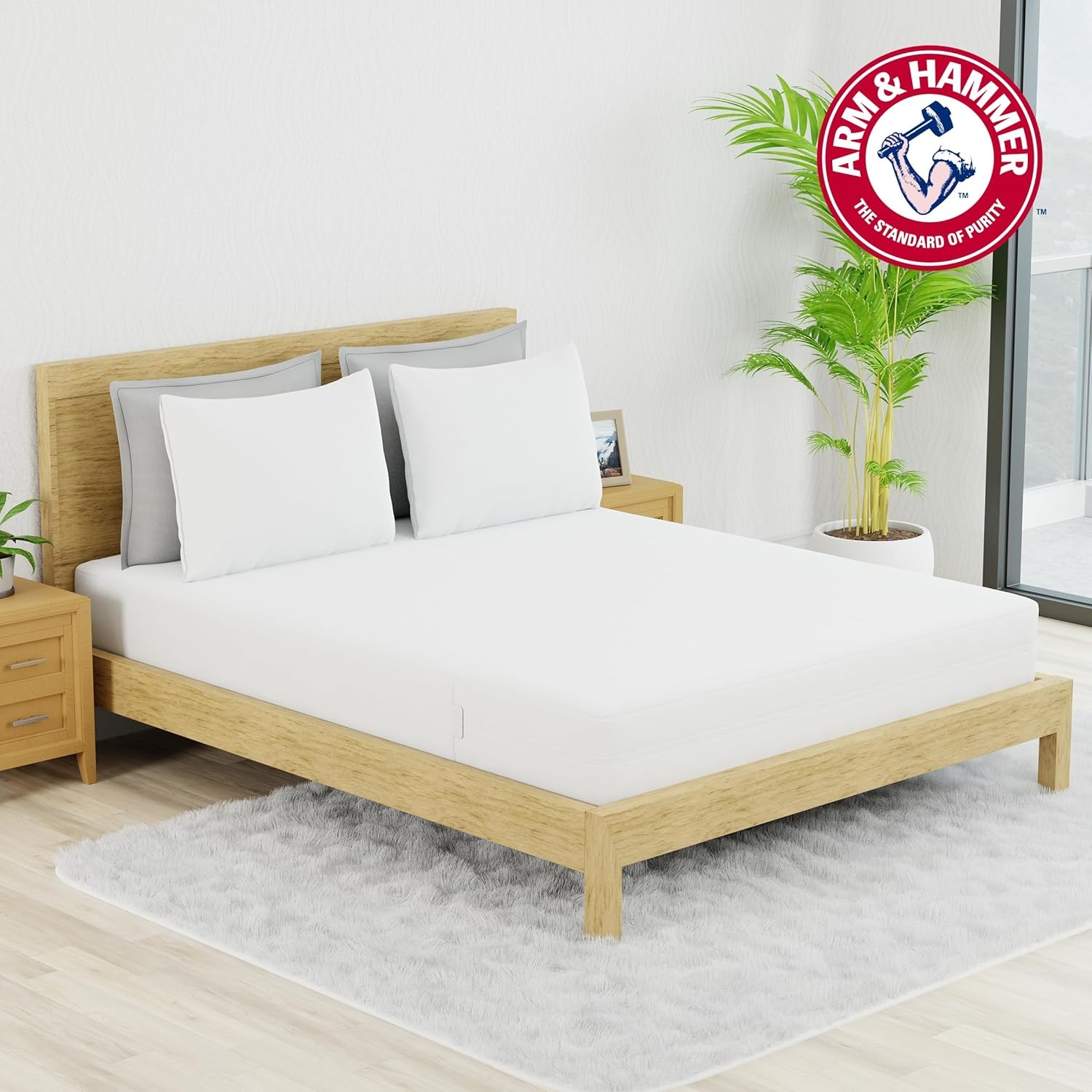 image:imageArm amp Hammer Eco Performance Zippered Mattress Protector with Tencel QueenKing