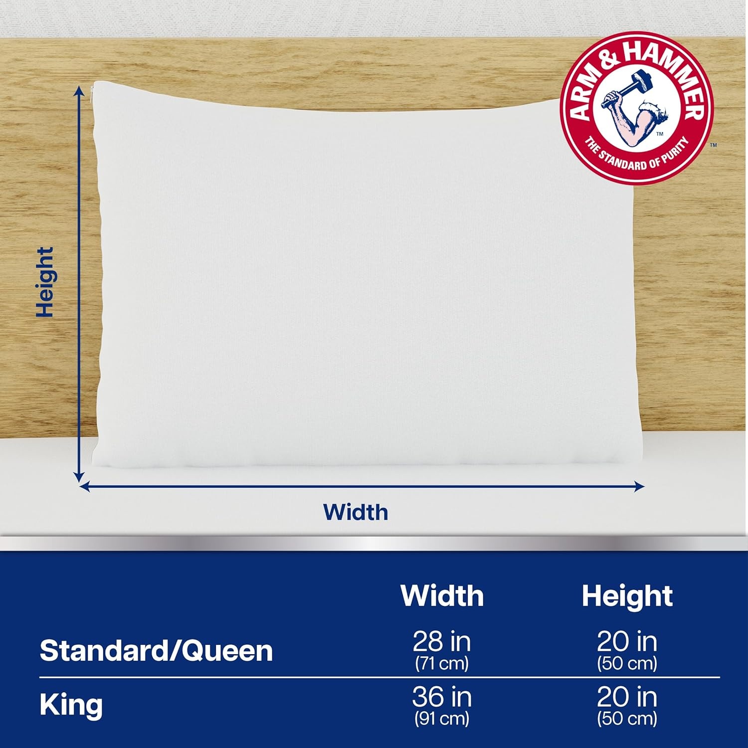 image:imageArm amp Hammer Eco Performance Zippered Pillow Protector with Tencel 2Pack KingKing