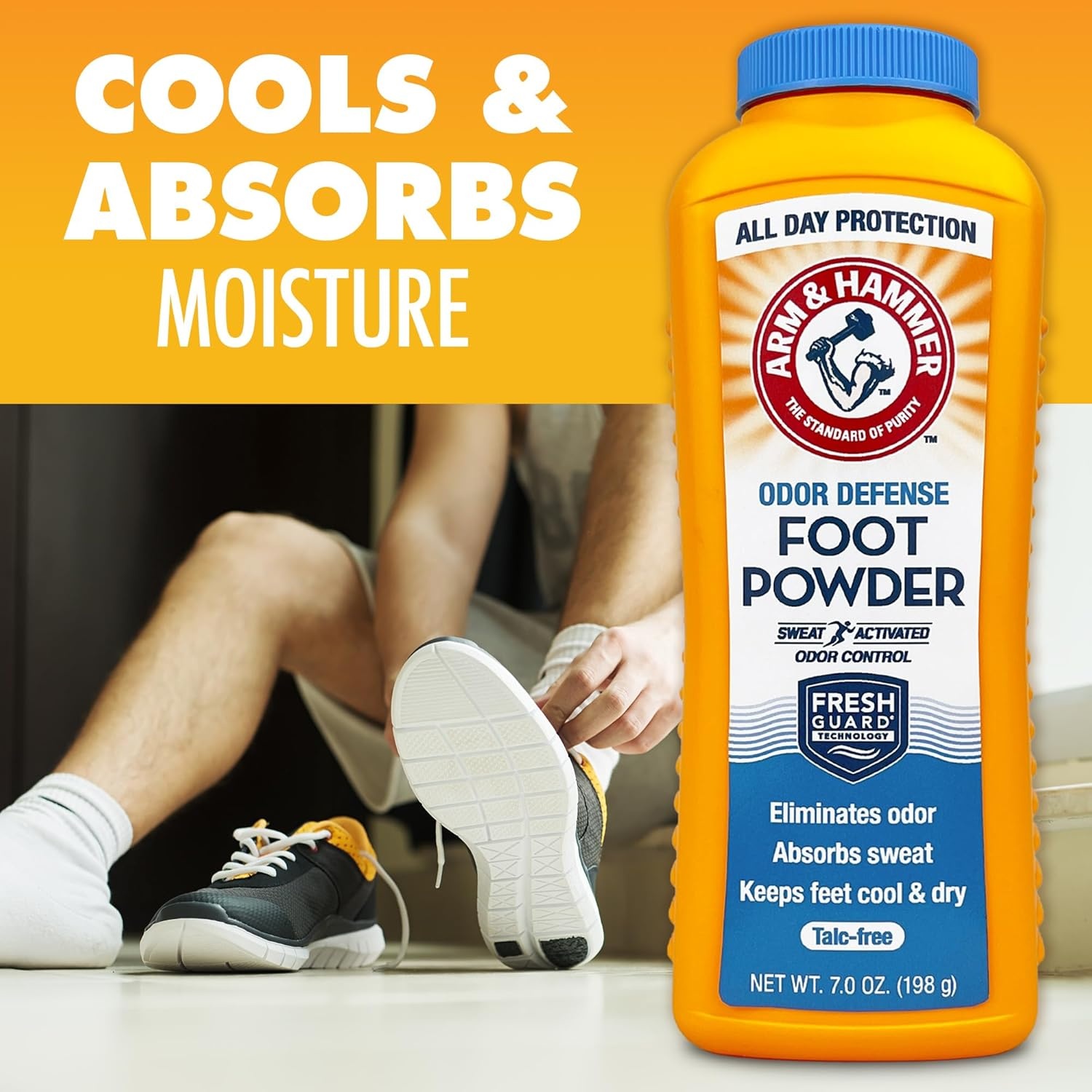 image:imageArm amp Hammer Foot Powder for Shoes amp Feet TalcFree Odor amp Moisture Control for Men amp Women 7 oz 3 Pack7 Ounce Pack of 1