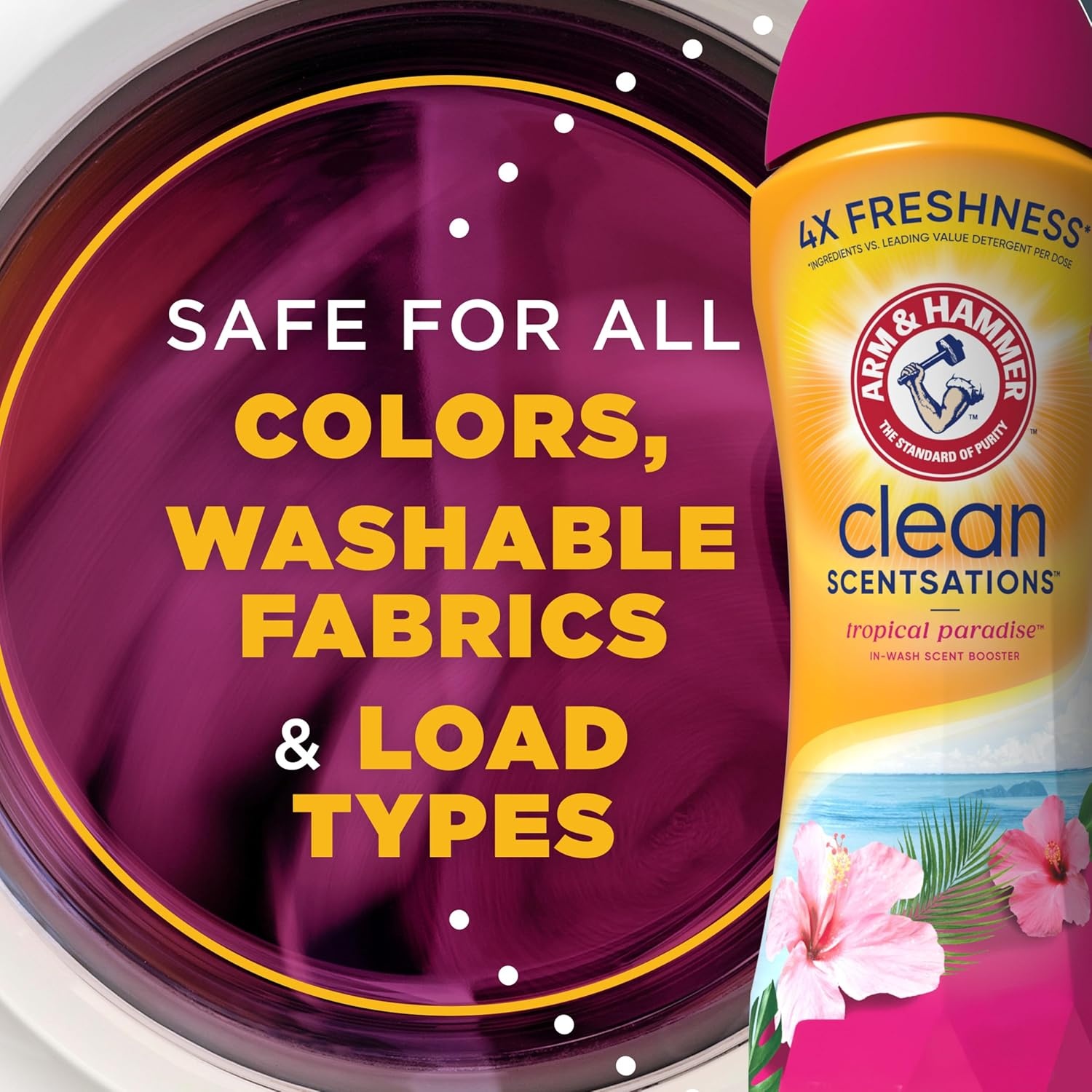 image:imageArm amp Hammer InWash Scent Booster Tropical Paradise 24 oz Pack of 445 Fl Oz Pack of 1