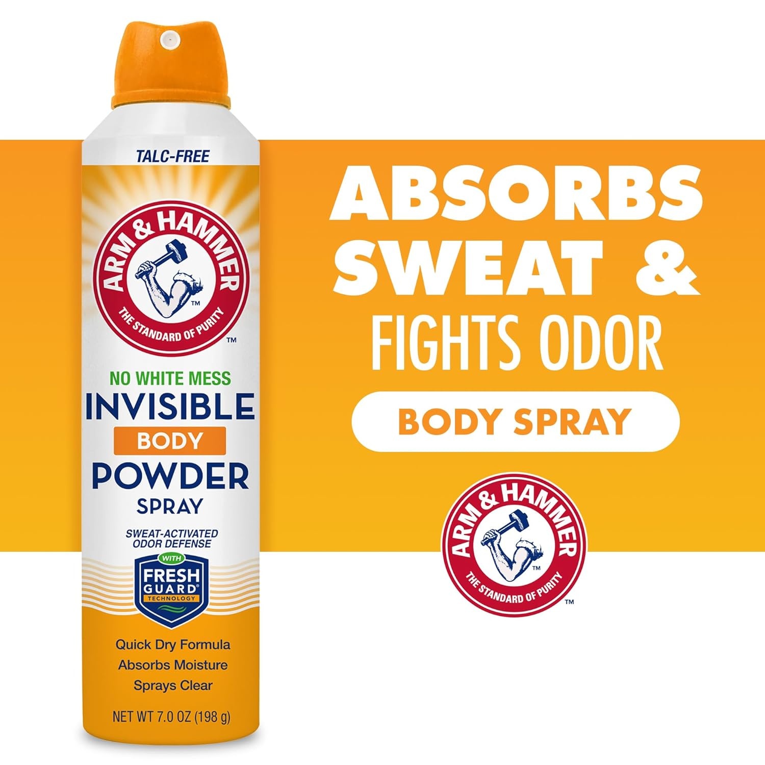 image:imageArm amp Hammer Invisible Body Powder Spray Clear TalcFree Body Odor amp Sweat Control For Men amp Women Spray Body Powder For Women And Men Arm And Hammer Body Spray Powder 7 Oz 3 Pack7 Ounce Pack of 1