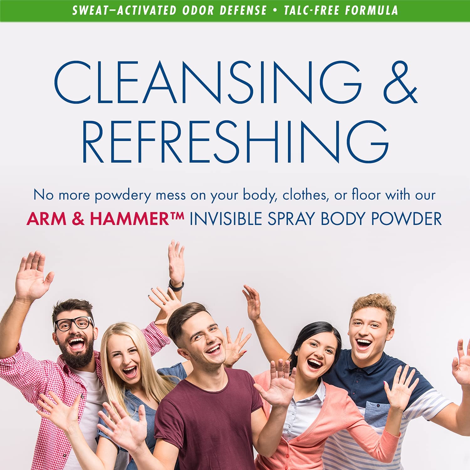 image:imageArm amp Hammer Invisible Body Powder Spray Clear TalcFree Body Odor amp Sweat Control For Men amp Women Spray Body Powder For Women And Men Arm And Hammer Body Spray Powder 7 Oz 3 Pack7 Ounce Pack of 3